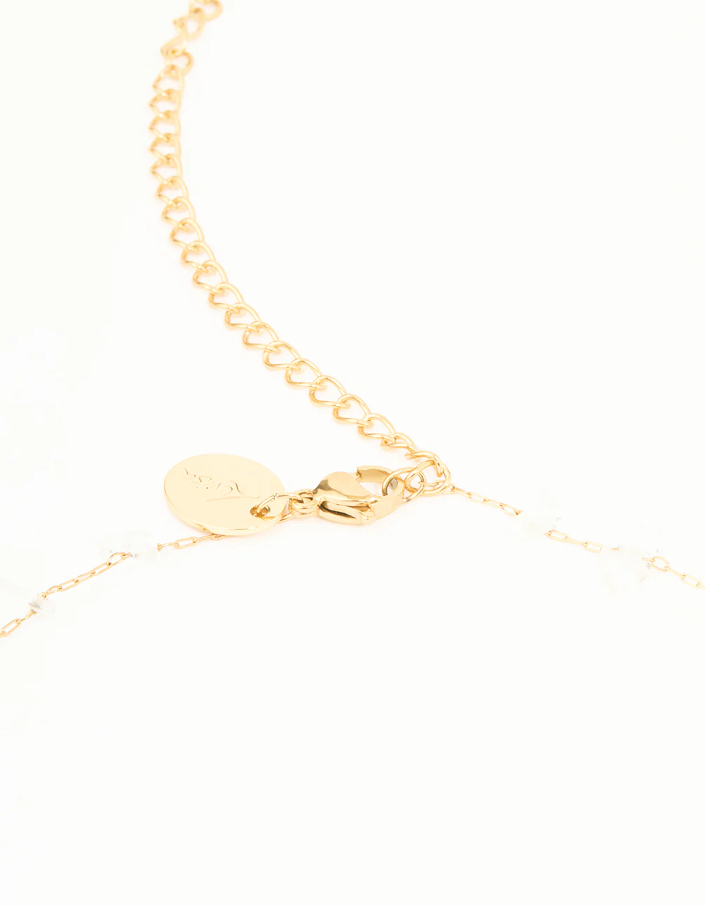 Waterproof Gold Plated Stainless Steel Clear Semiprecious Stone Waist Chain - Image 3