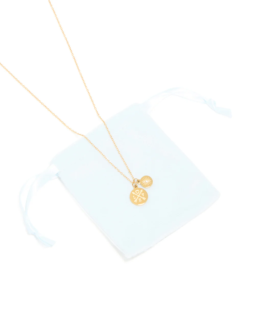 Waterproof Gold Plated Stainless Steel Compass Pendant Necklace - Image 3