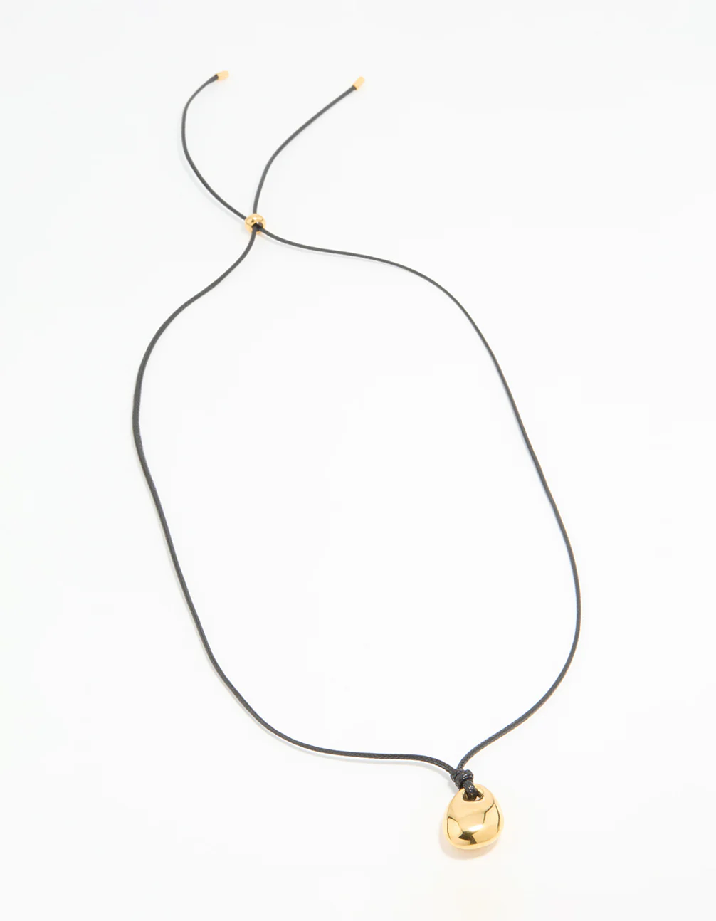 Waterproof Gold Plated Stainless Steel Cord Pendant Necklace - Image 2