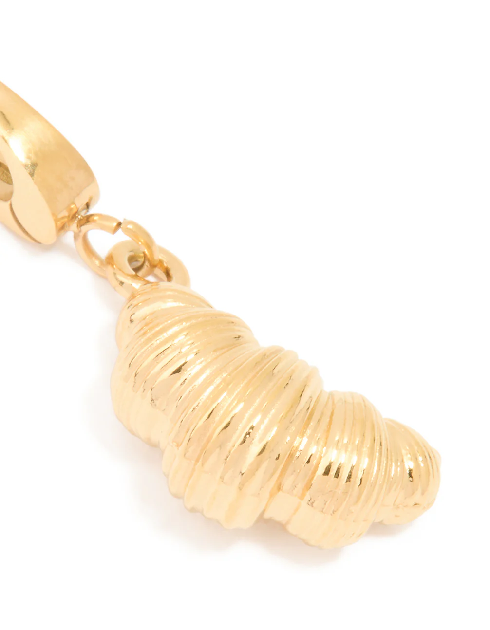 Waterproof Gold Plated Stainless Steel Croissant Charm - Image 2