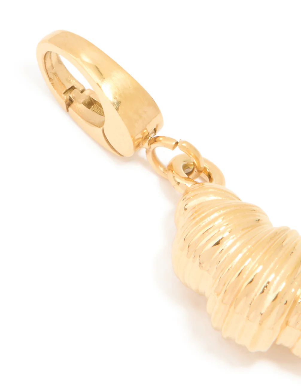Waterproof Gold Plated Stainless Steel Croissant Charm - Image 3