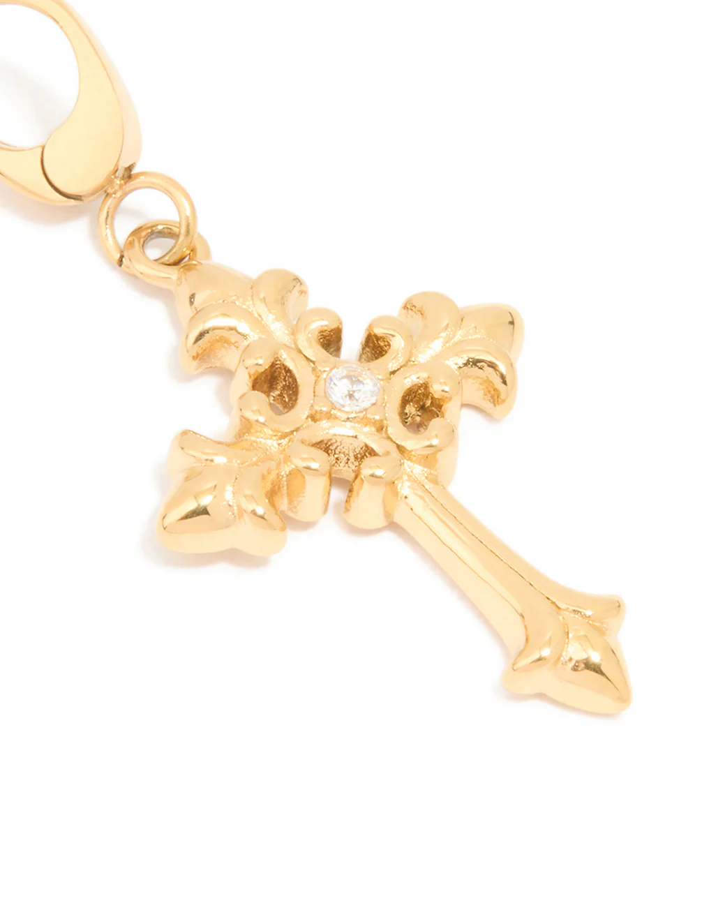 Waterproof Gold Plated Stainless Steel Cross Charm - Image 2
