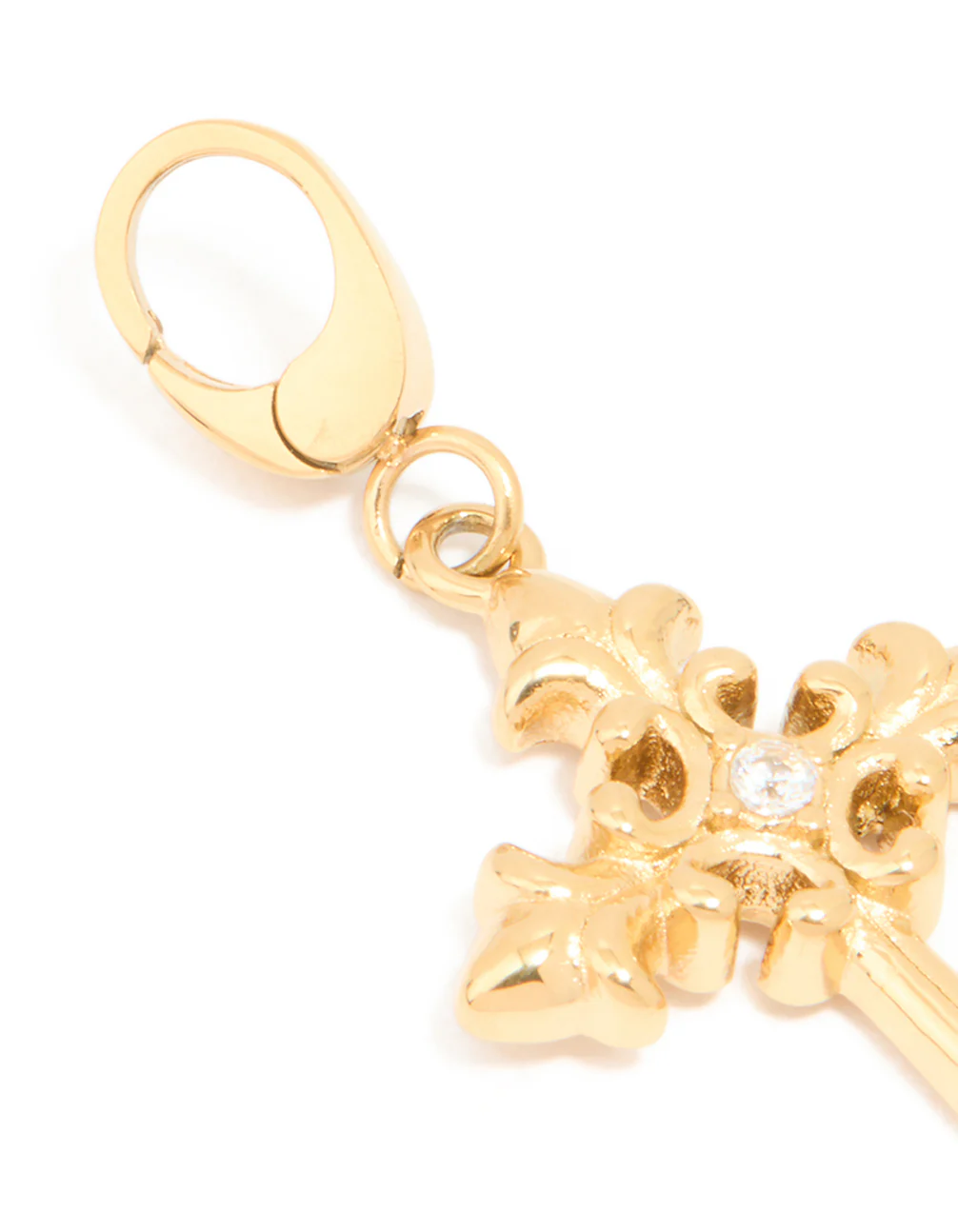 Waterproof Gold Plated Stainless Steel Cross Charm - Image 3
