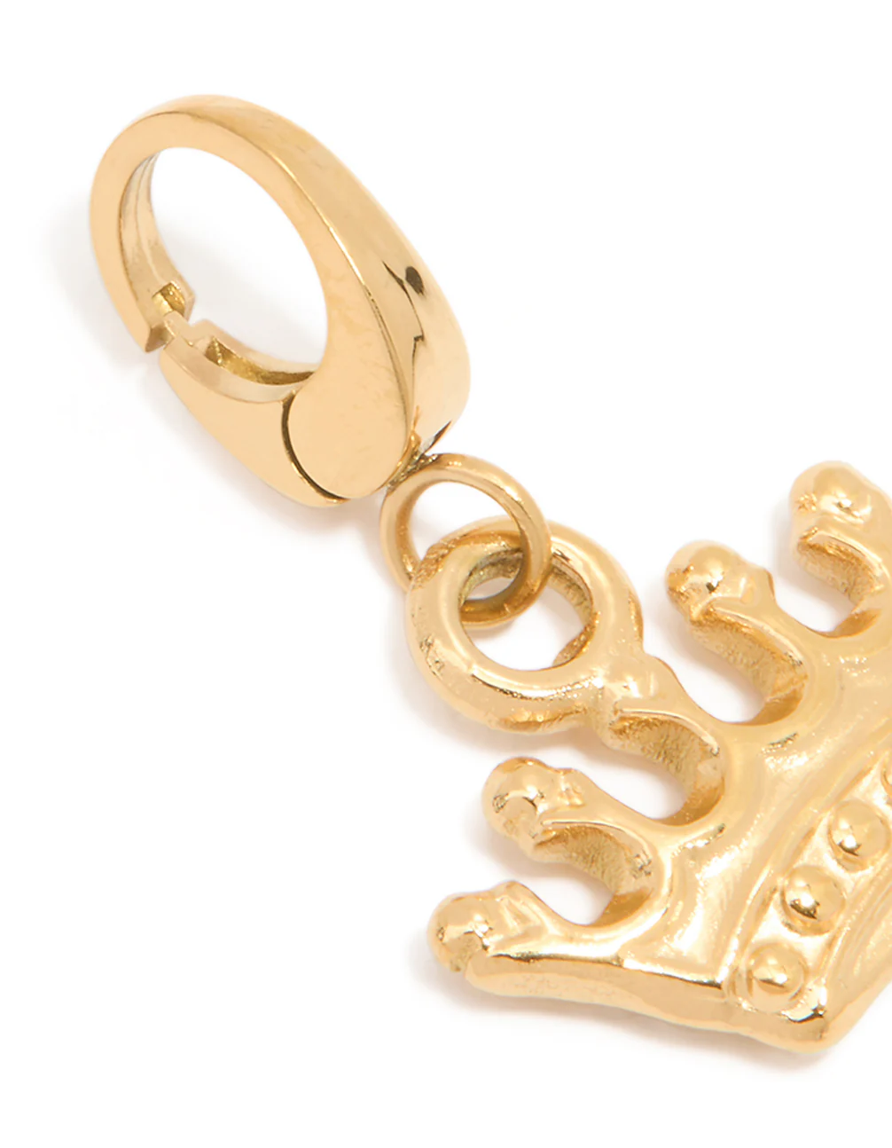 Waterproof Gold Plated Stainless Steel Crown Charm - Image 3