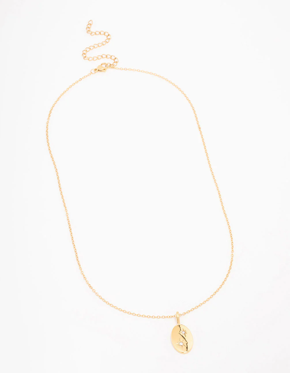 Waterproof Gold Plated Stainless Steel Crystal Star Pendant Necklace - Image 4