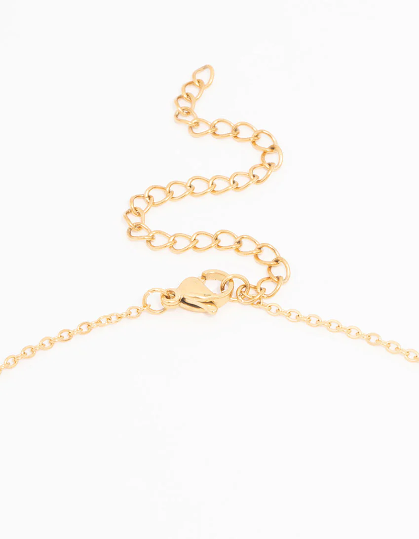 Waterproof Gold Plated Stainless Steel Crystal Star Pendant Necklace - Image 5