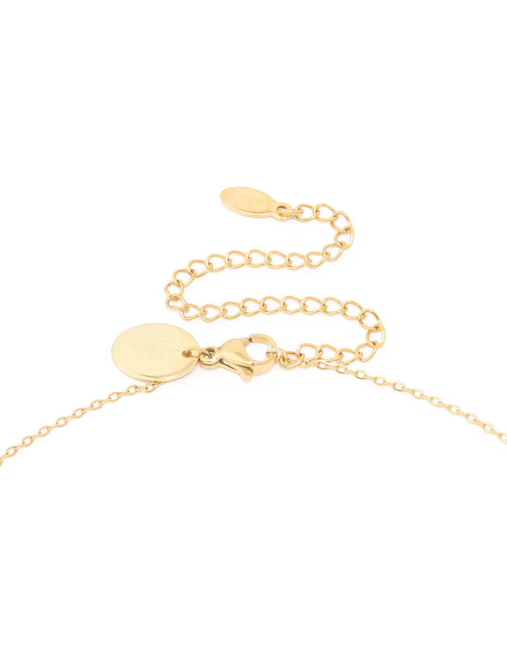 Waterproof Gold Plated Stainless Steel Cubic Zirconia Aries Zodiac Sign Necklace - Image 5