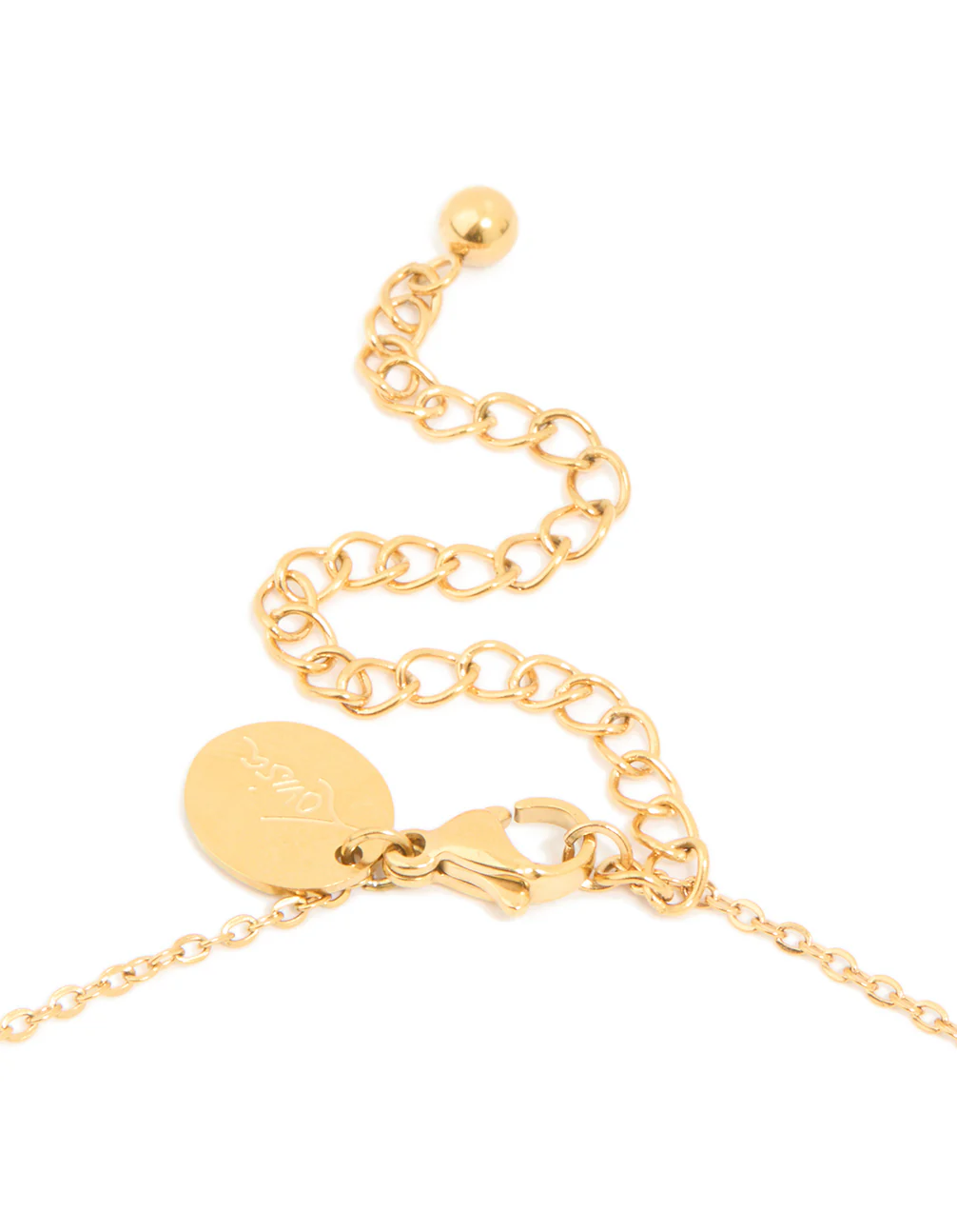 Waterproof Gold Plated Stainless Steel Cubic Zirconia Baguette Pendant Necklace - Image 5