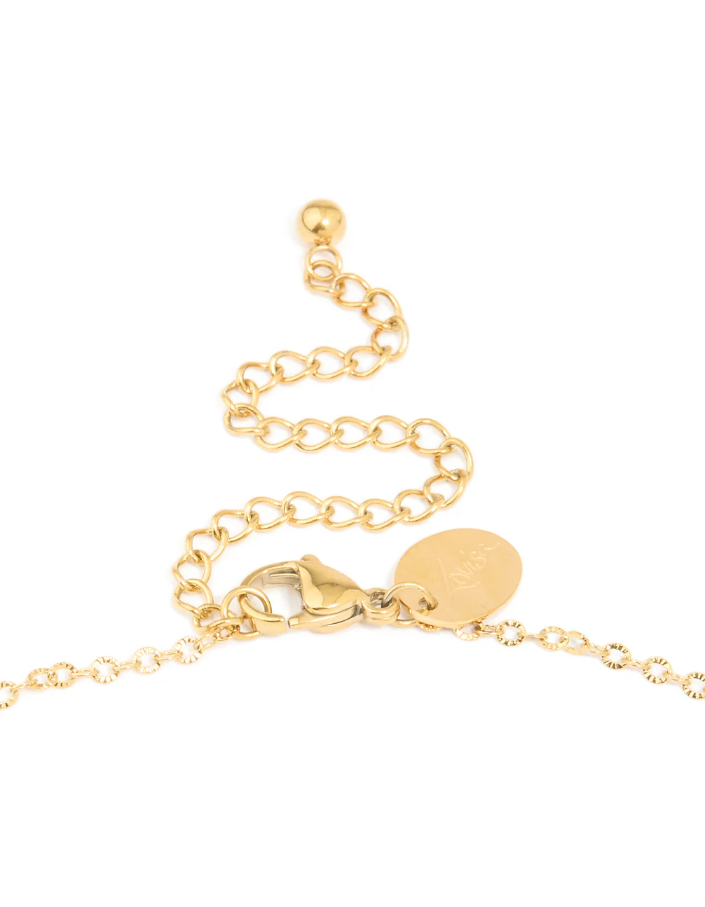 Waterproof Gold Plated Stainless Steel Cubic Zirconia Baguette Pendant Twisted Necklace - Image 5