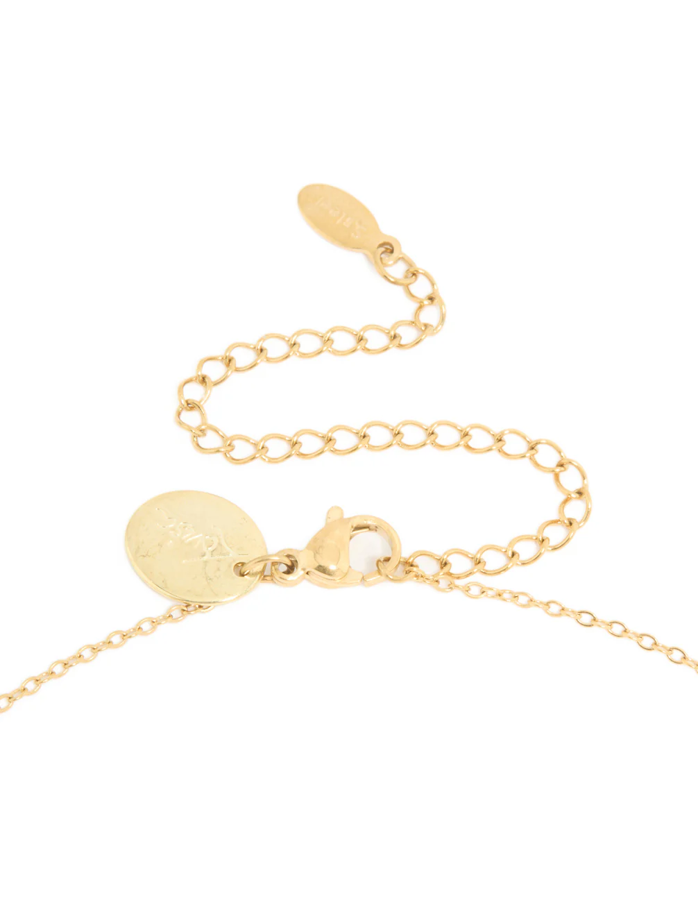 Waterproof Gold Plated Stainless Steel Cubic Zirconia Bow Pendant Necklace - Image 5