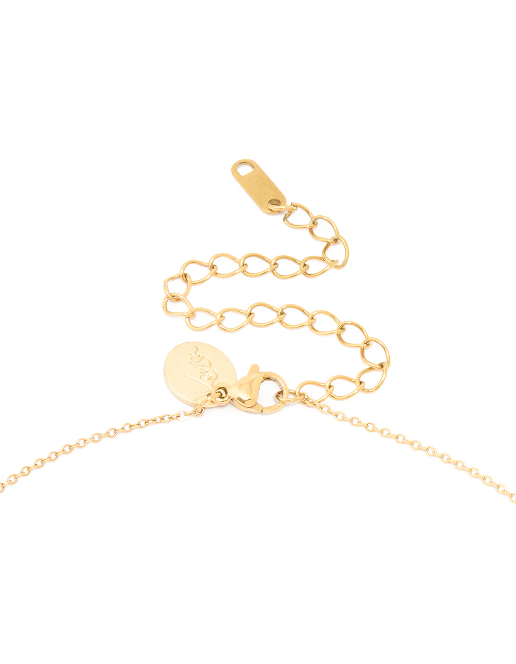 Waterproof Gold Plated Stainless Steel Cubic Zirconia Capricorn Zodiac Sign Necklace - Image 5