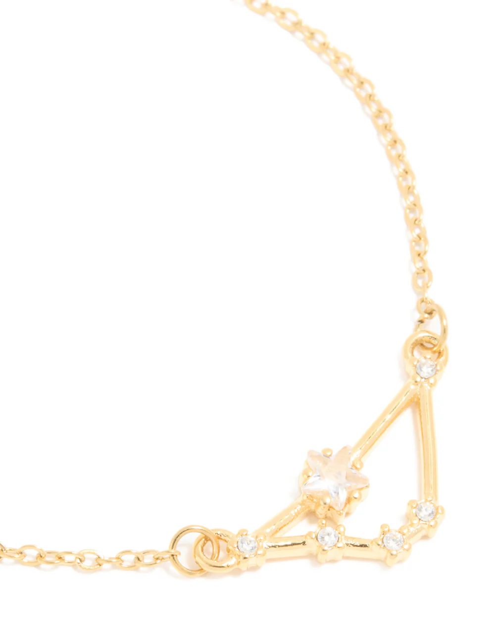 Waterproof Gold Plated Stainless Steel Cubic Zirconia Capricorn Zodiac Sign Bracelet - Image 4