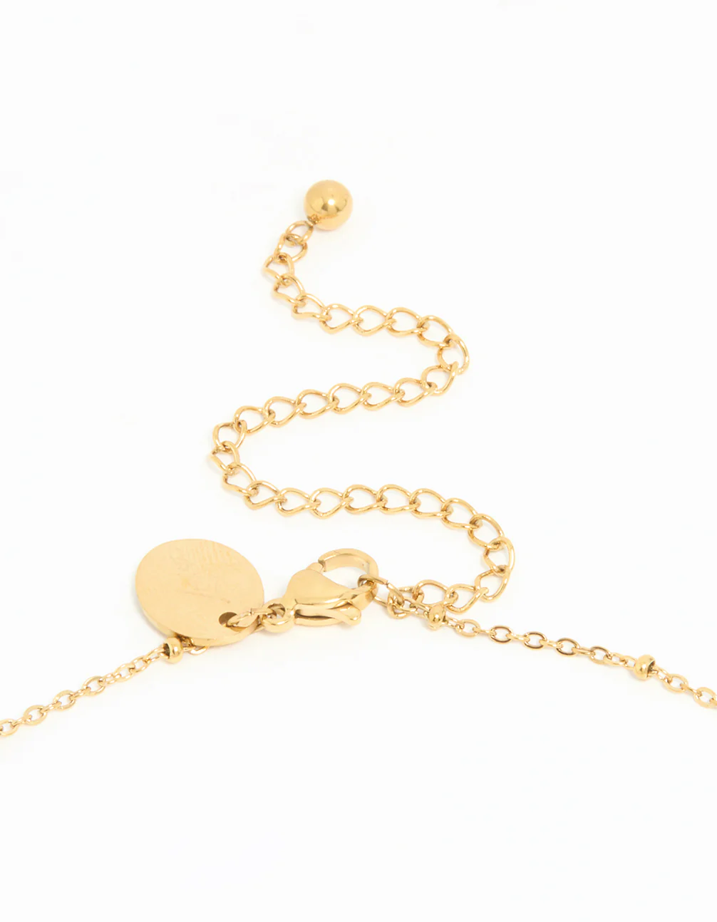 Waterproof Gold Plated Stainless Steel Cubic Zirconia Clover Pendant Necklace - Image 5