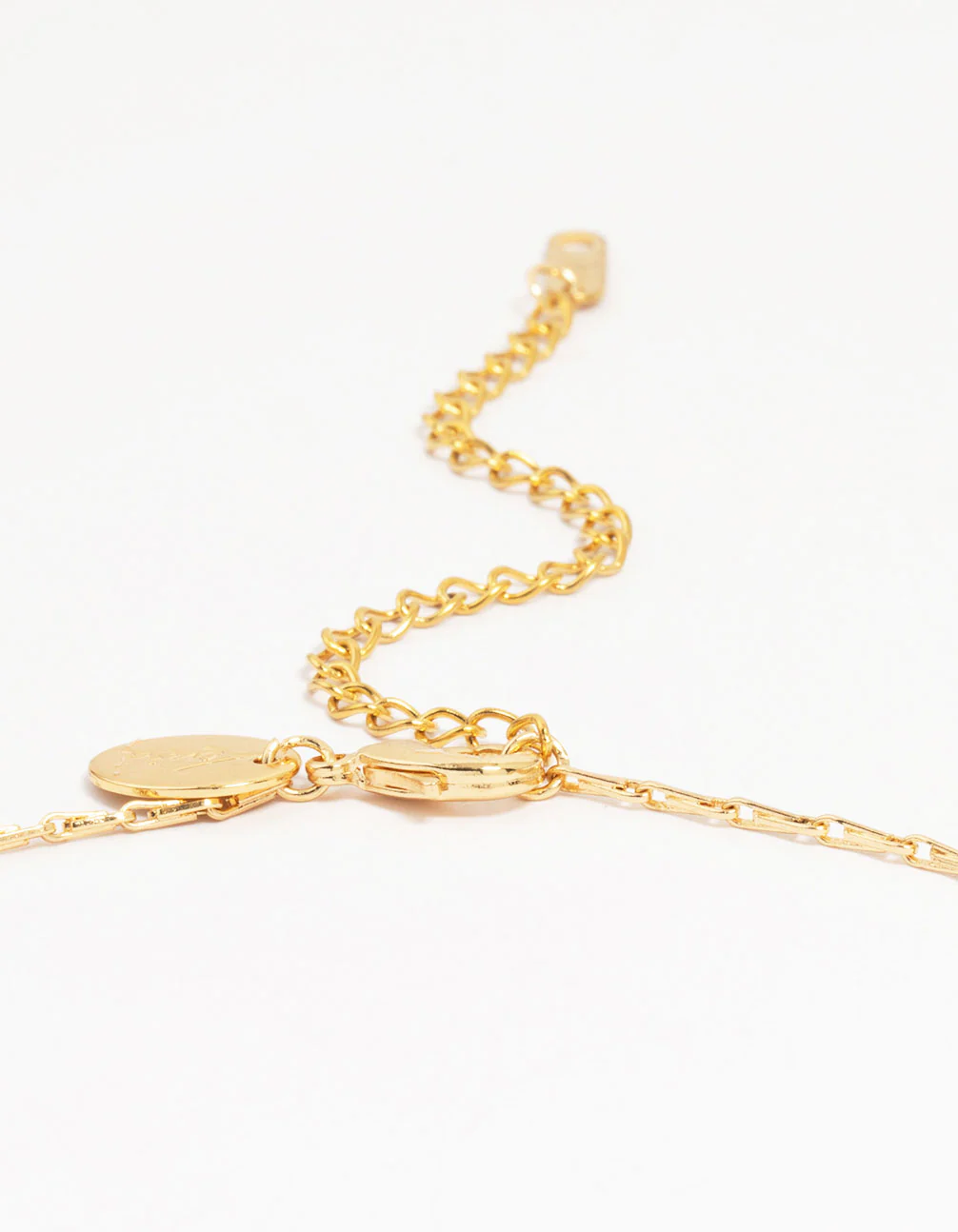Waterproof Gold Plated Stainless Steel Cubic Zirconia Cluster Charm Hoop Necklace - Image 5
