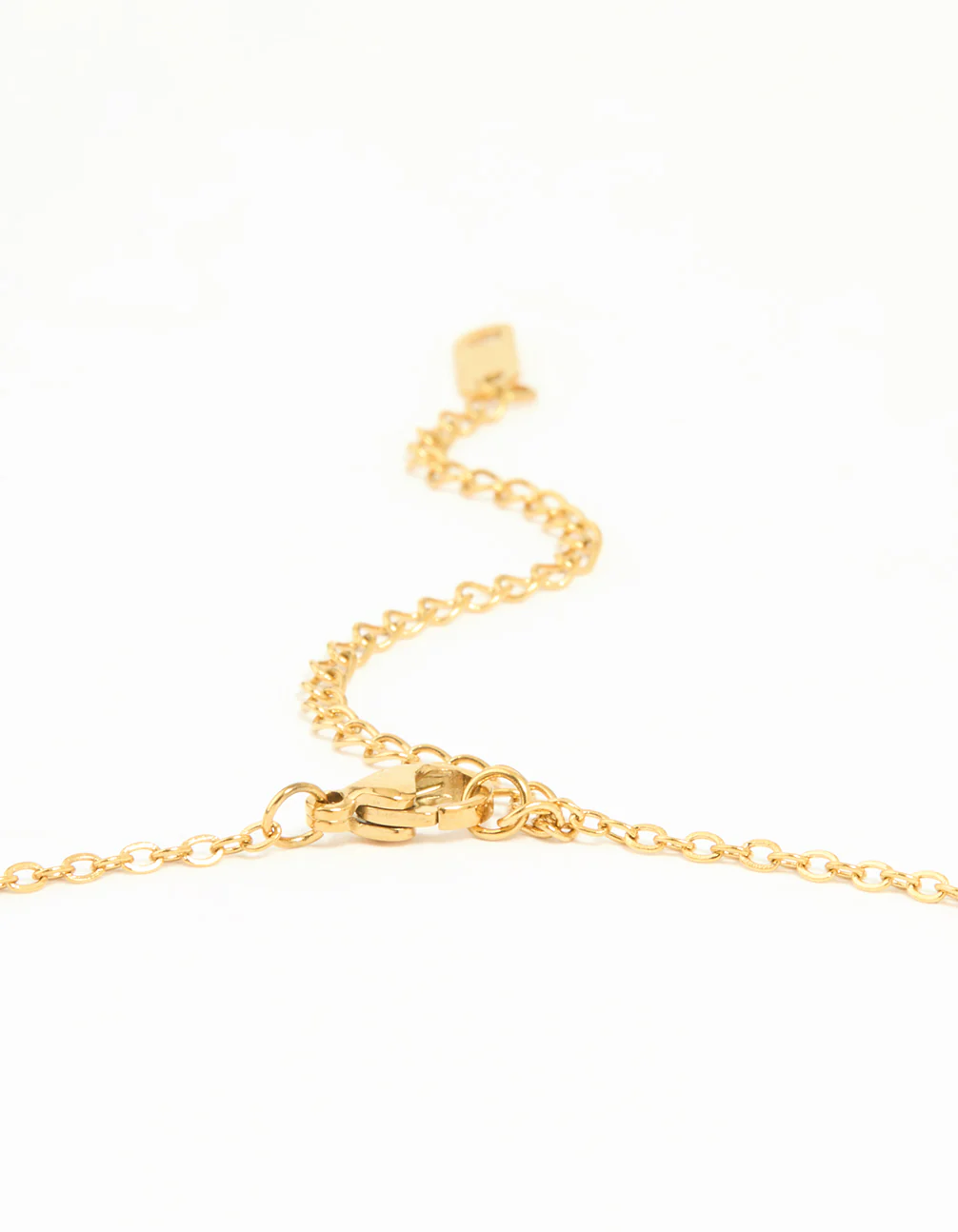 Waterproof Gold Plated Stainless Steel Cubic Zirconia Cross Pendant Necklace - Image 3