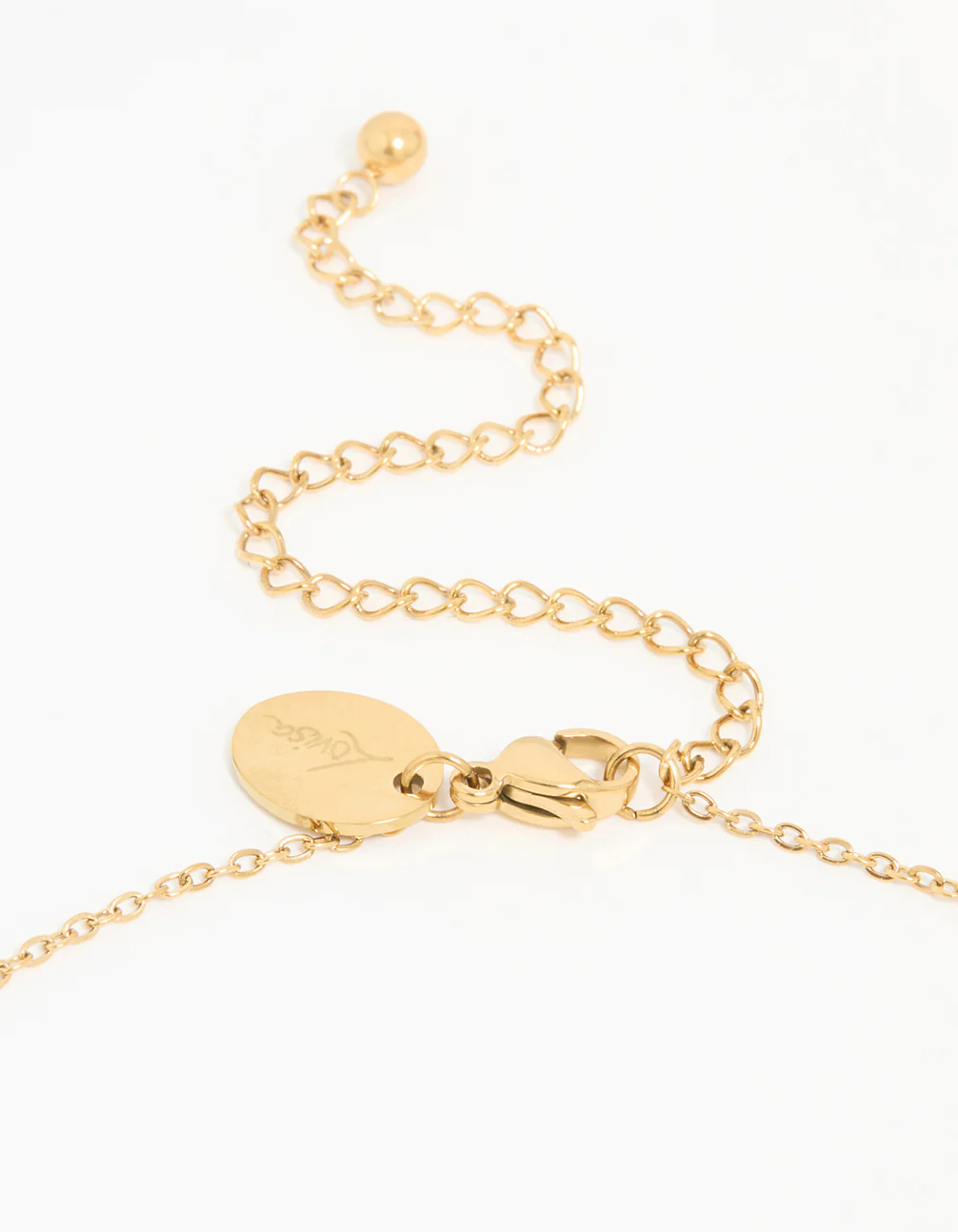 Waterproof Gold Plated Stainless Steel Cubic Zirconia Dainty Layered Necklace - Image 3