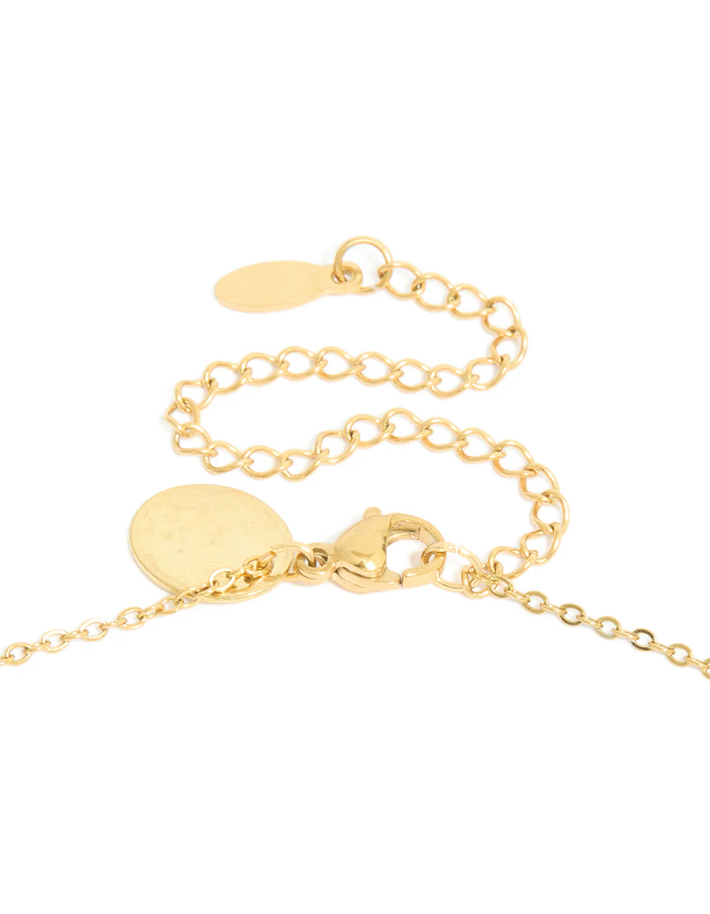 Waterproof Gold Plated Stainless Steel Cubic Zirconia Droplet Pendant Necklace - Image 3