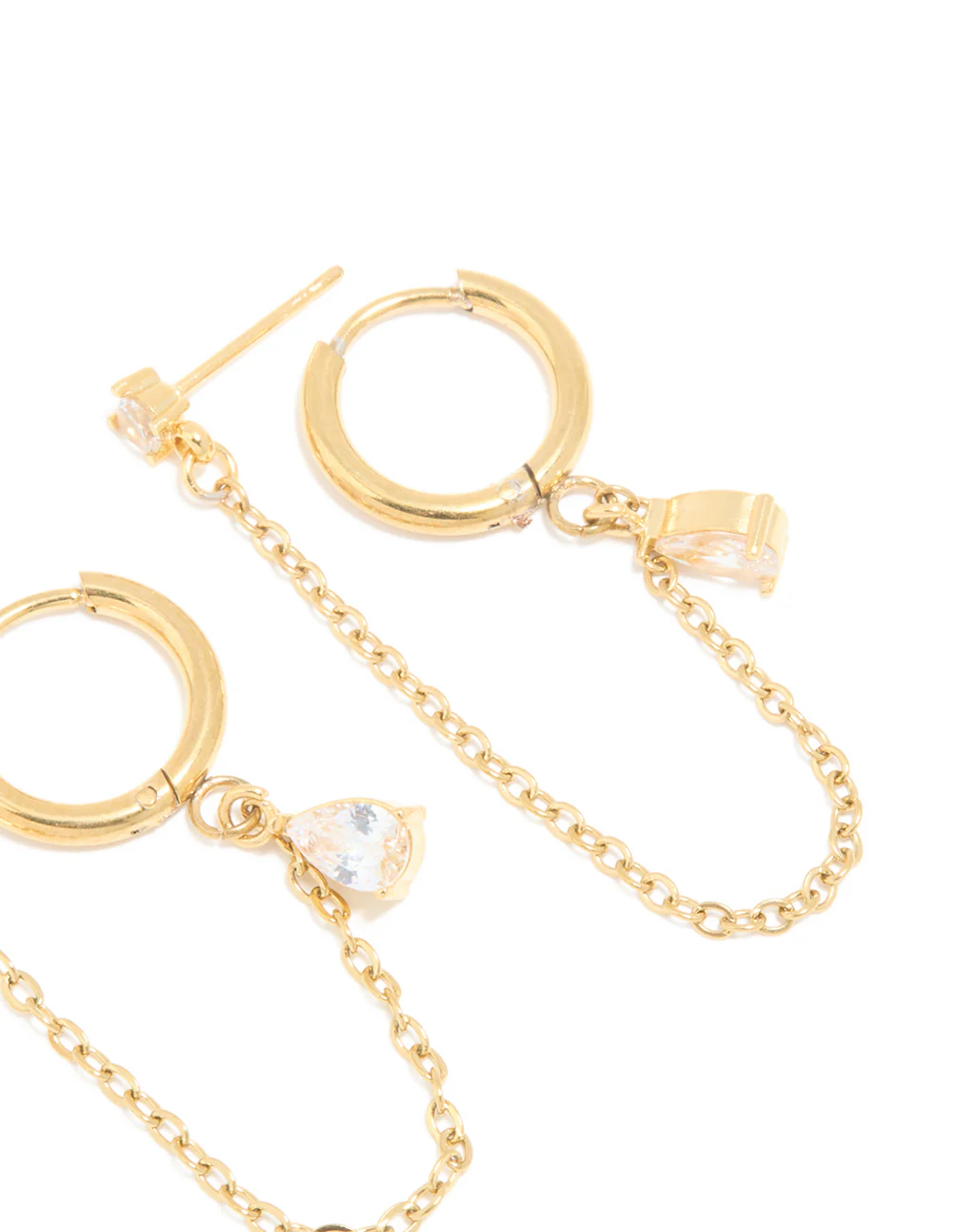 Waterproof Gold Plated Stainless Steel Cubic Zirconia Ear Stacking Pack - Image 5