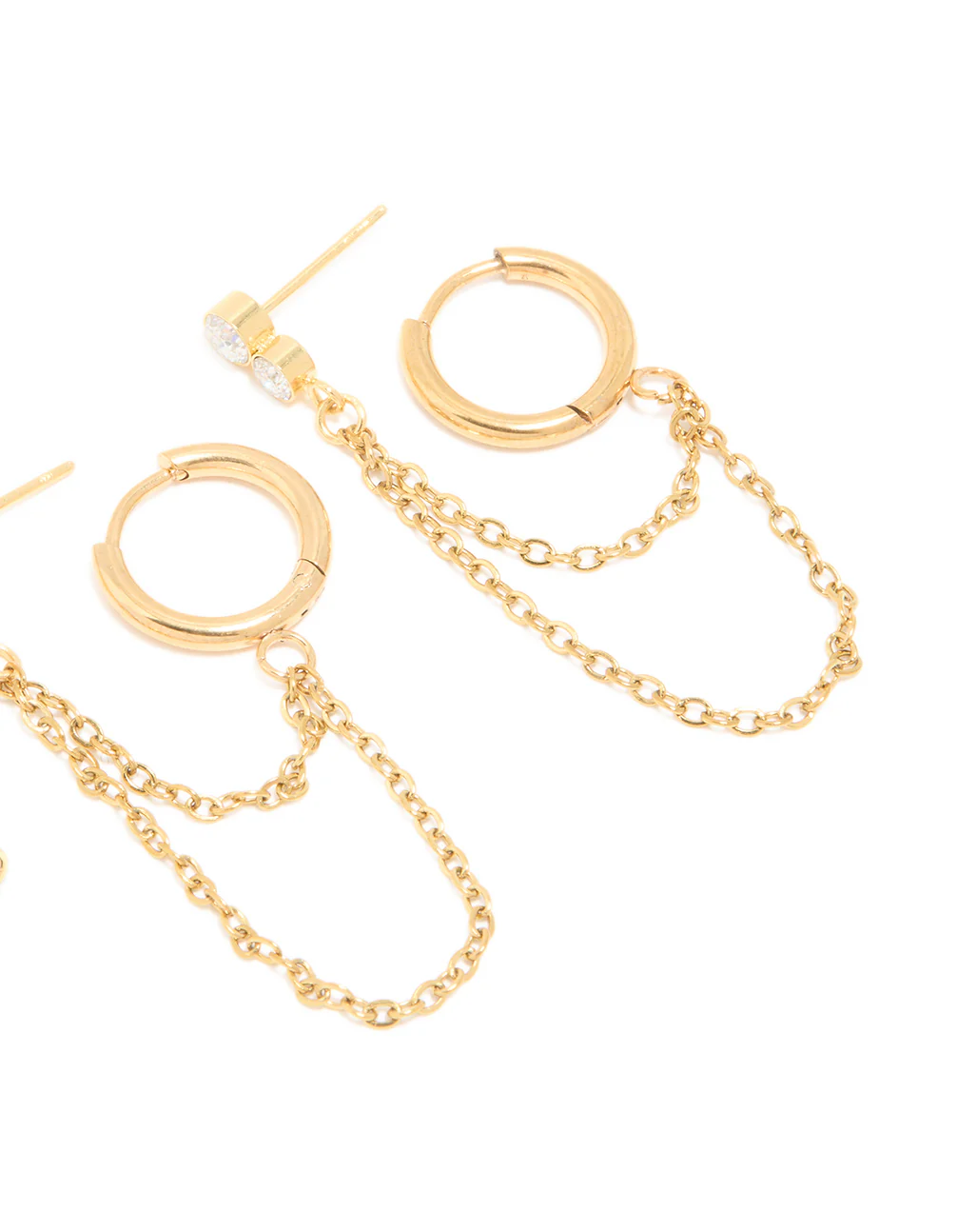 Waterproof Gold Plated Stainless Steel Cubic Zirconia Ear Stacking Pack - Image 5