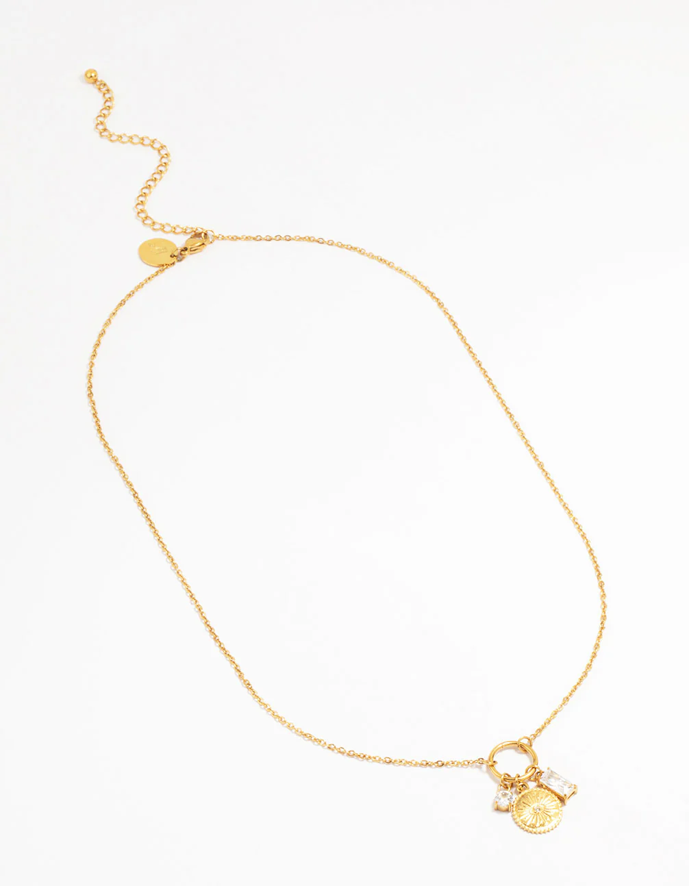 Waterproof Gold Plated Stainless Steel Cubic Zirconia Evil Eye Pendant Necklace - Image 4