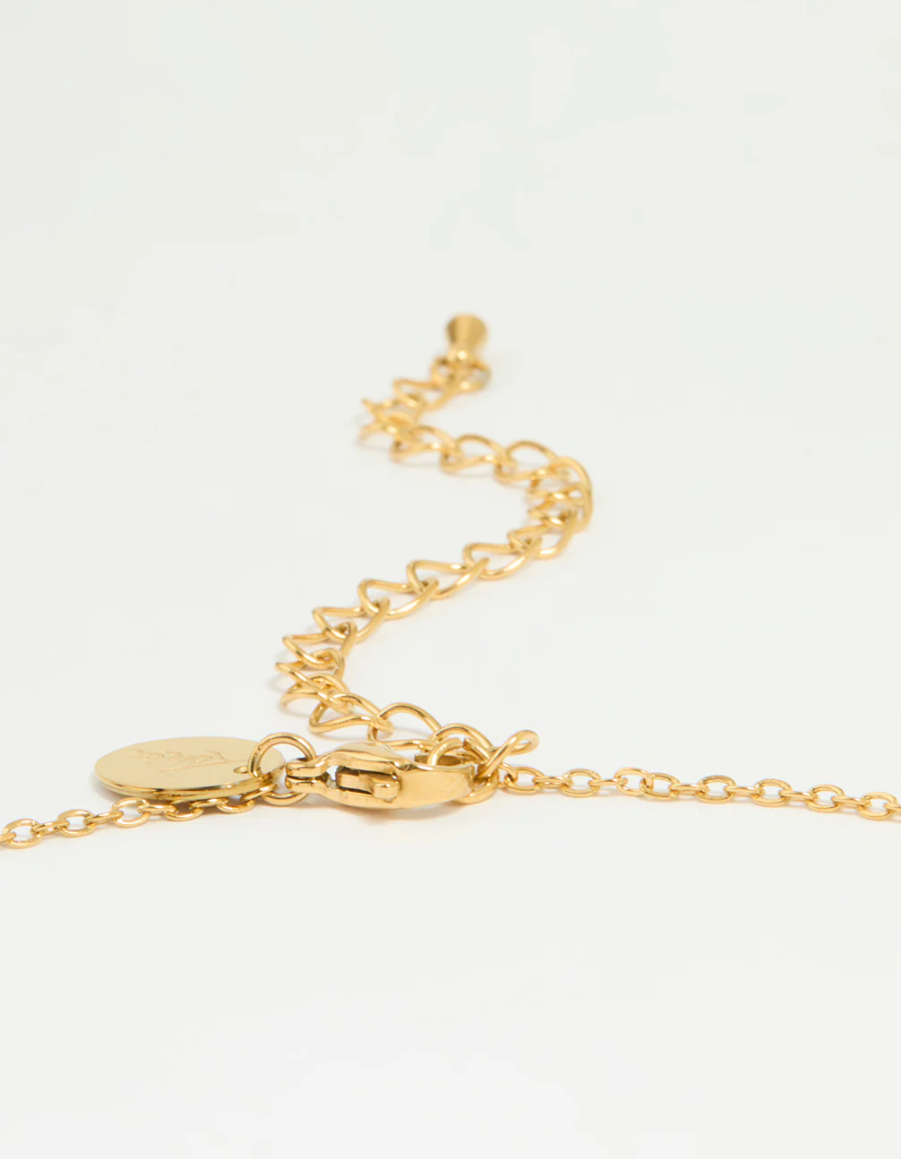 Waterproof Gold Plated Stainless Steel Cubic Zirconia Floating Charm Necklace - Image 3