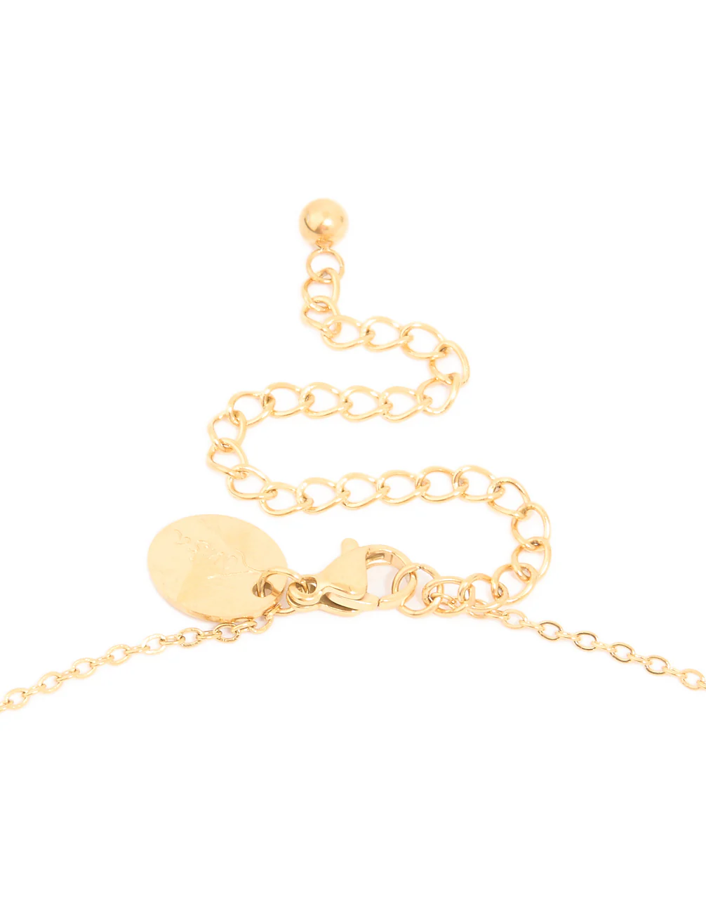 Waterproof Gold Plated Stainless Steel Cubic Zirconia Flower Pendant Necklace - Image 5