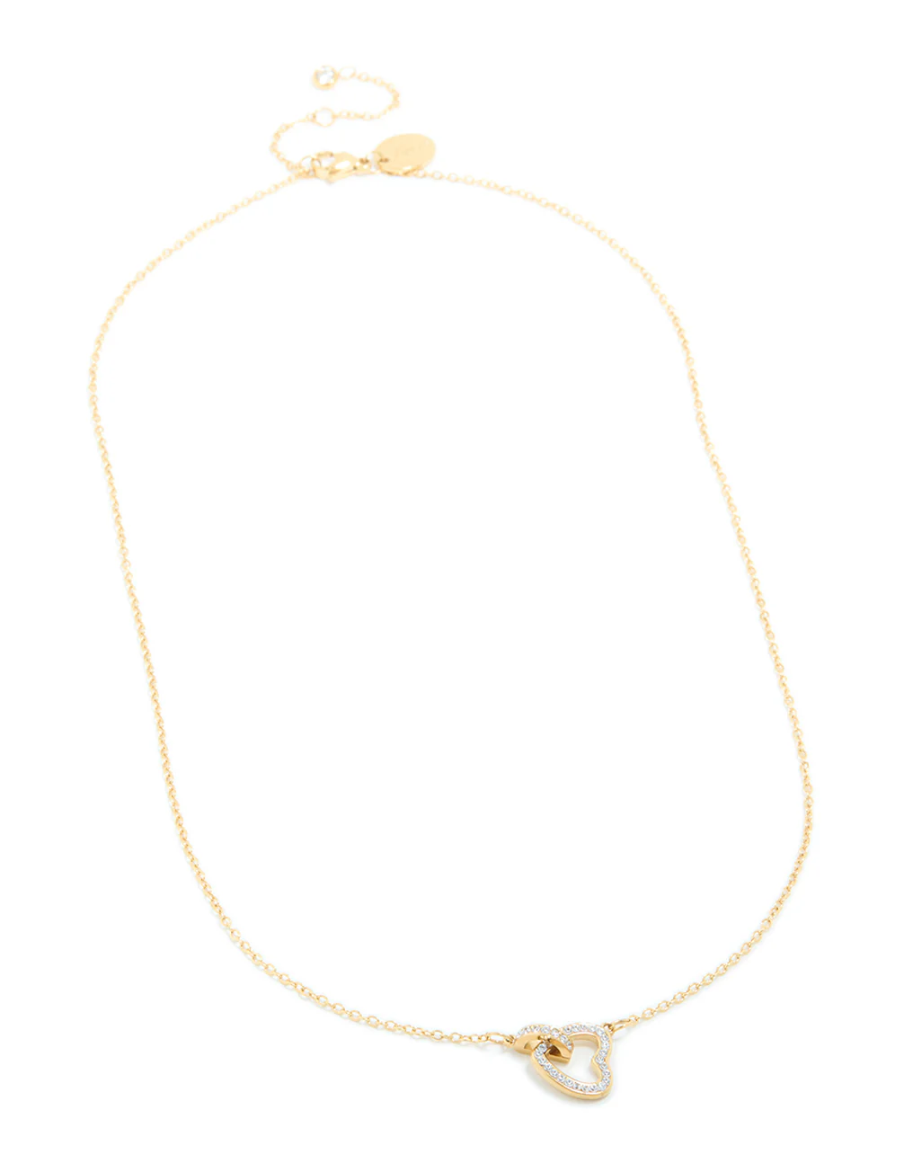 Waterproof Gold Plated Stainless Steel Cubic Zirconia Hollow Heart Necklace - Image 4