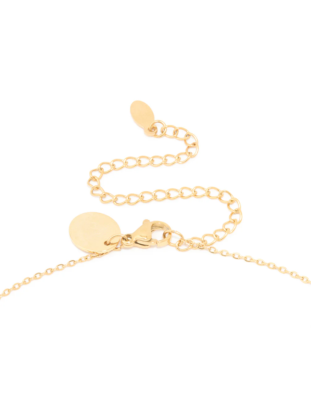 Waterproof Gold Plated Stainless Steel Cubic Zirconia Libra  Zodiac Sign Necklace - Image 5