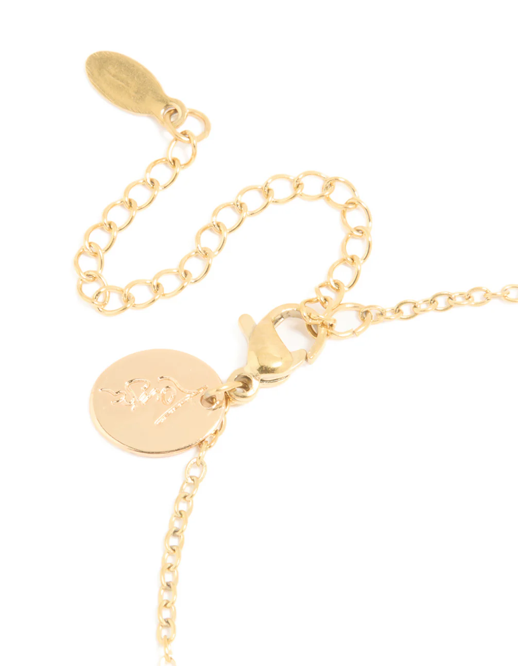 Waterproof Gold Plated Stainless Steel Cubic Zirconia Libra Zodiac Sign Bracelet - Image 5