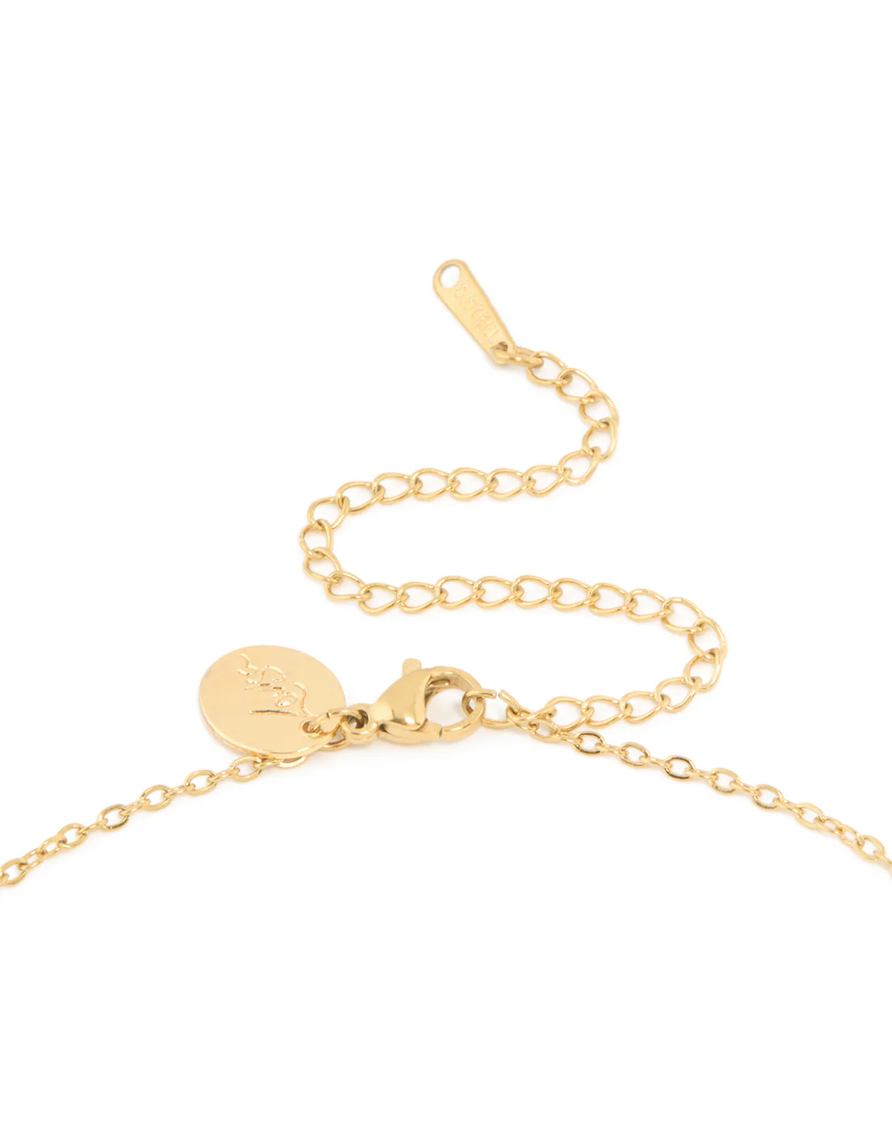 Waterproof Gold Plated Stainless Steel Cubic Zirconia Mini Pavé Letter A Necklace - Image 3