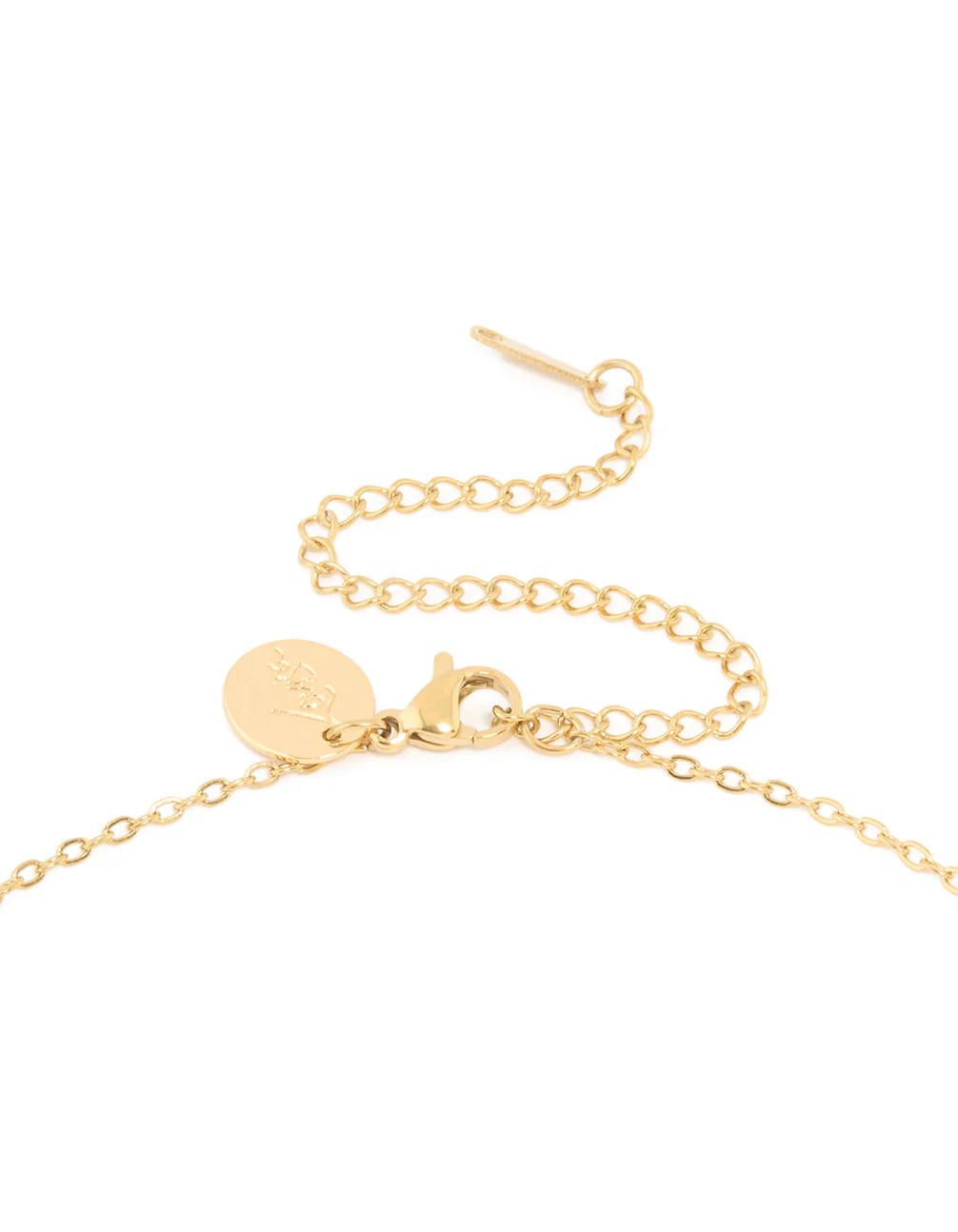 Waterproof Gold Plated Stainless Steel Cubic Zirconia Mini Pavé Letter J Necklace - Image 3
