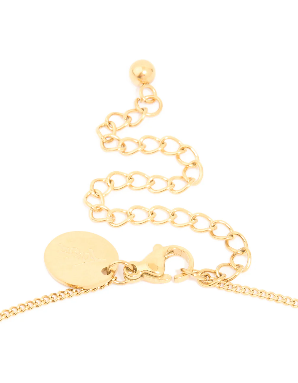 Waterproof Gold Plated Stainless Steel Cubic Zirconia Pear Pendant Necklace - Image 5