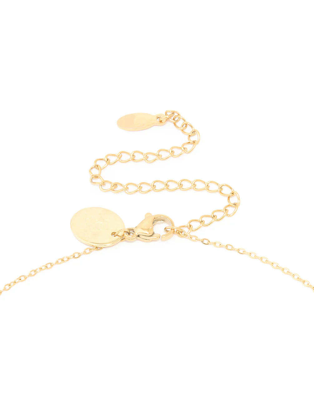 Waterproof Gold Plated Stainless Steel Cubic Zirconia Pisces Zodiac Sign Necklace - Image 5