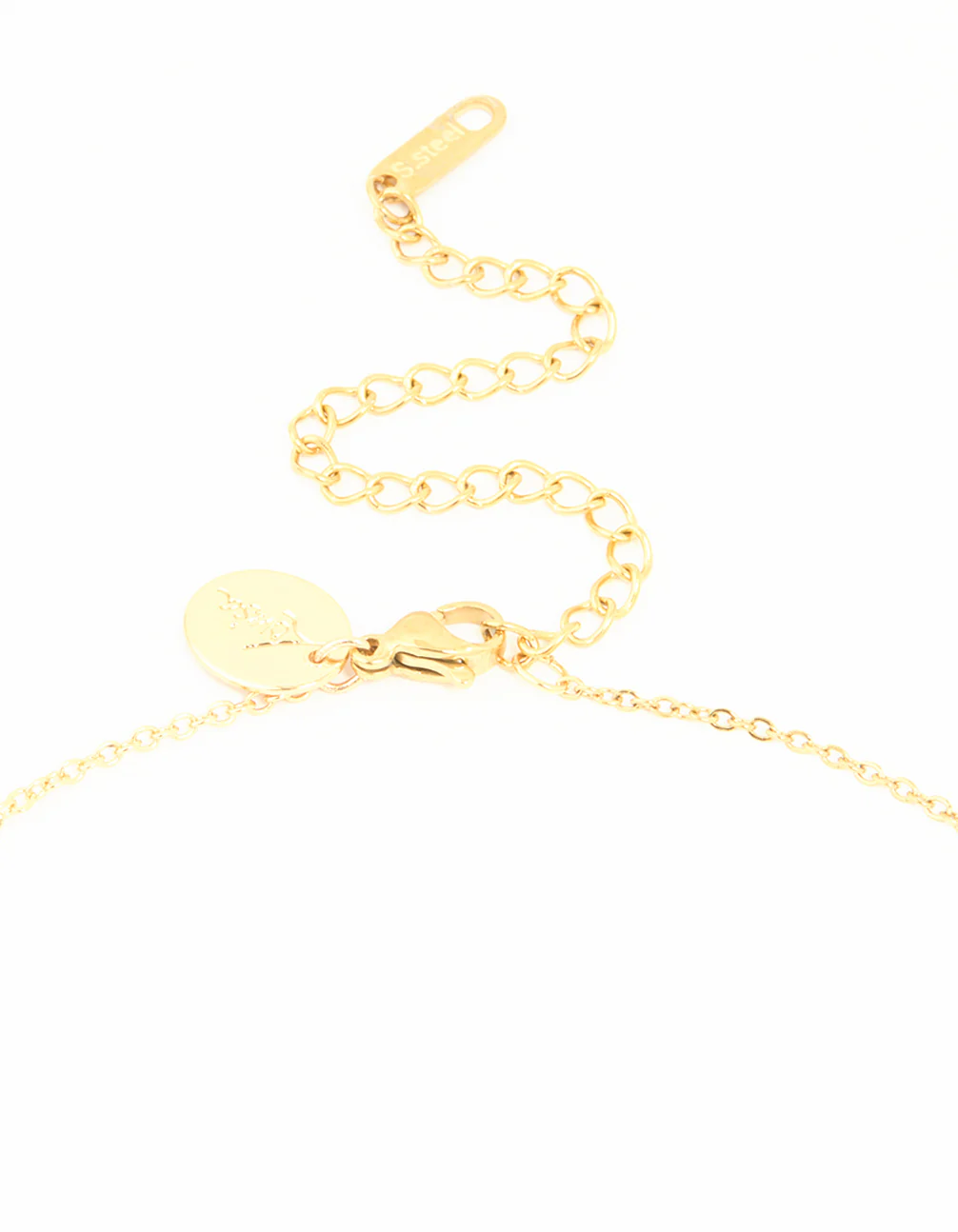 Waterproof Gold Plated Stainless Steel Cubic Zirconia Rondell Necklace - Image 5