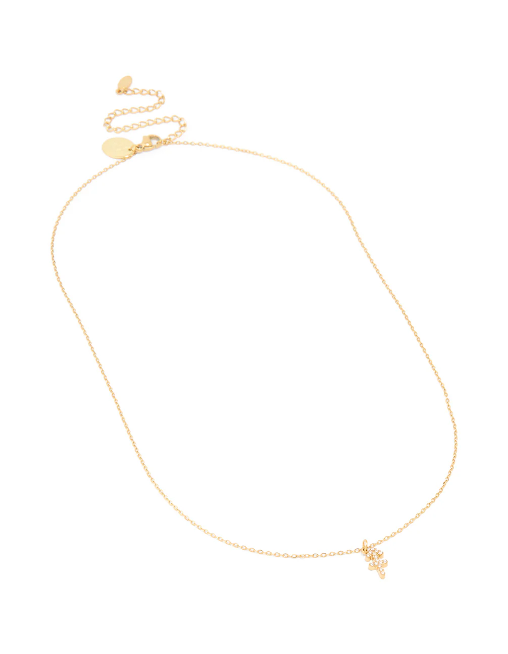 Waterproof Gold Plated Stainless Steel Cubic Zirconia Sagittarius Zodiac Sign Necklace - Image 4