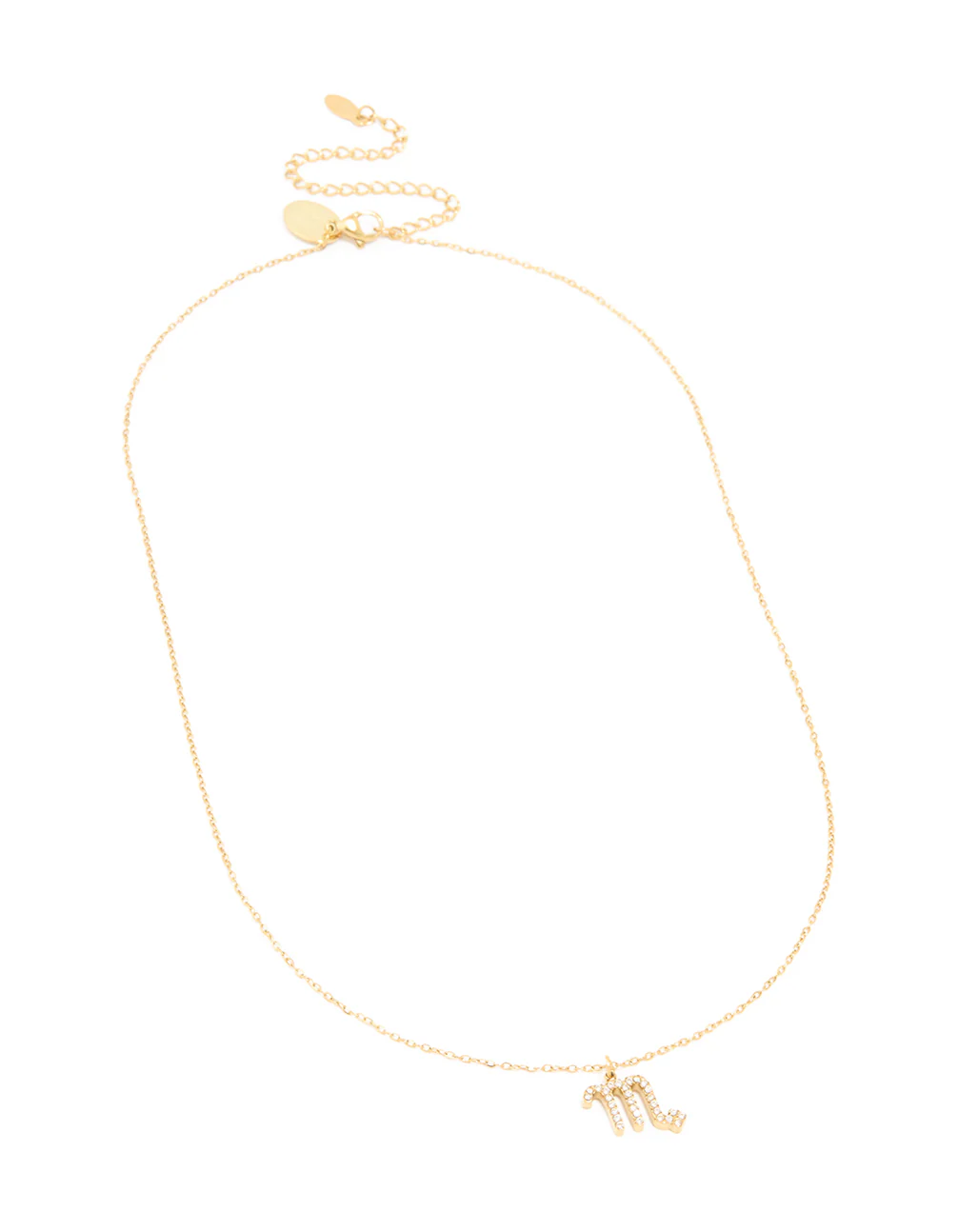 Waterproof Gold Plated Stainless Steel Cubic Zirconia Scorpio Necklace - Image 2