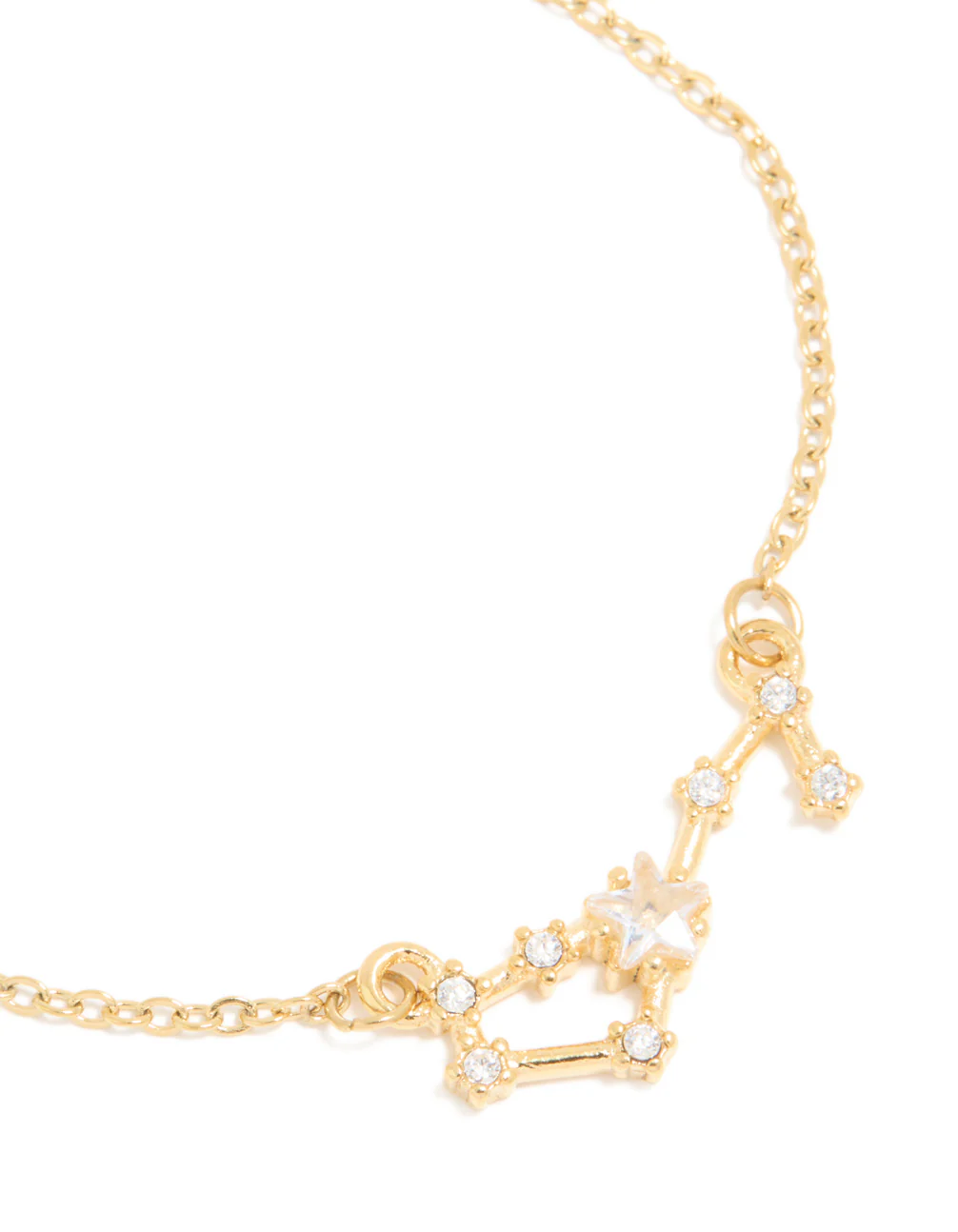 Waterproof Gold Plated Stainless Steel Cubic Zirconia Scorpio Zodiac Sign Bracelet - Image 4