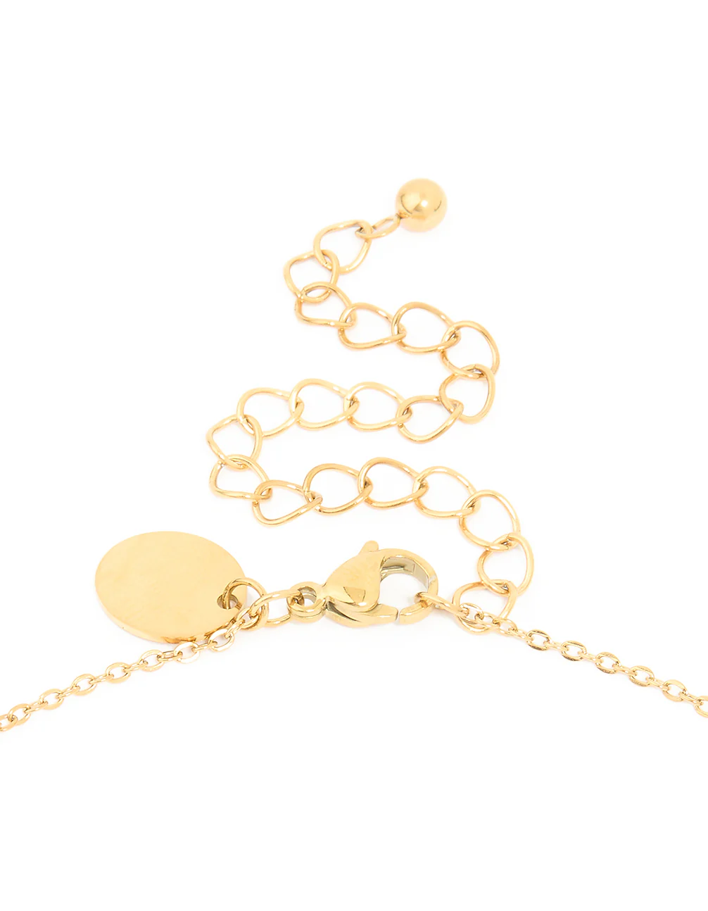 Waterproof Gold Plated Stainless SteeL Cubic Zirconia Statement Cross Necklace - Image 3