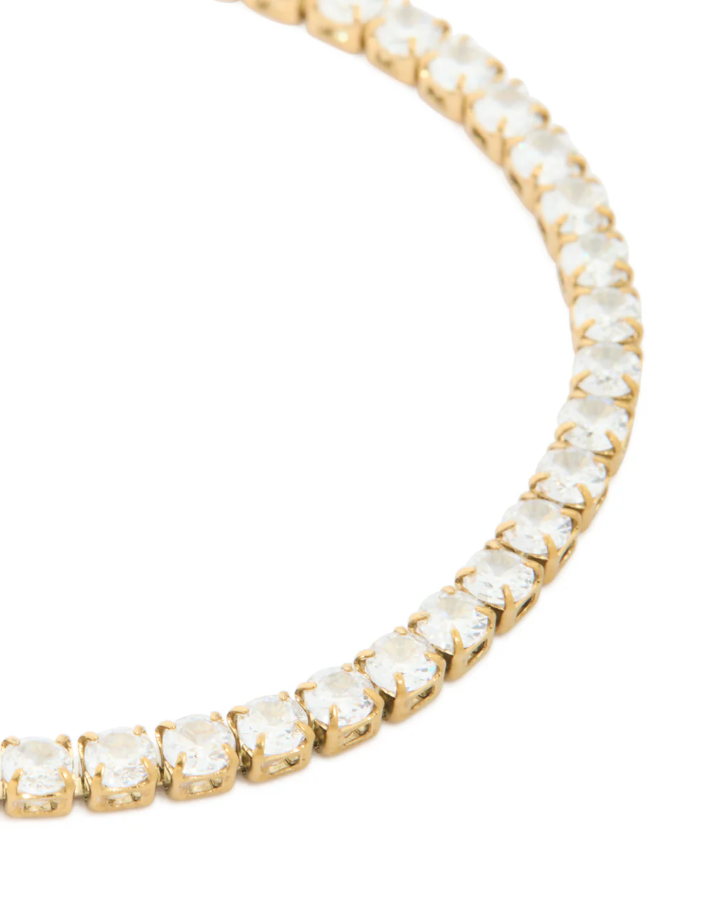 Waterproof Gold Plated Stainless Steel Cubic Zirconia Tennis Bracelet - Image 3