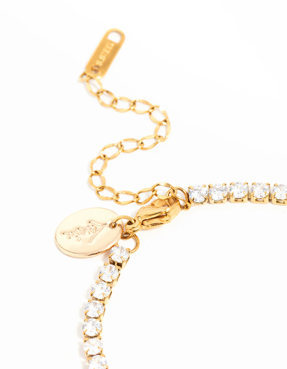 Waterproof Gold Plated Stainless Steel Cubic Zirconia Tennis Bracelet - Image 3