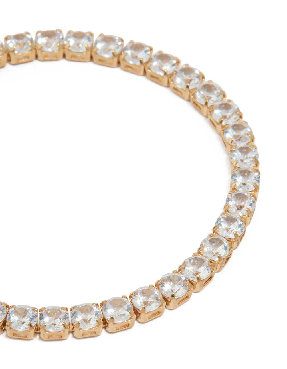 Waterproof Gold Plated Stainless Steel Cubic Zirconia Tennis Toggle Bracelet - Image 2