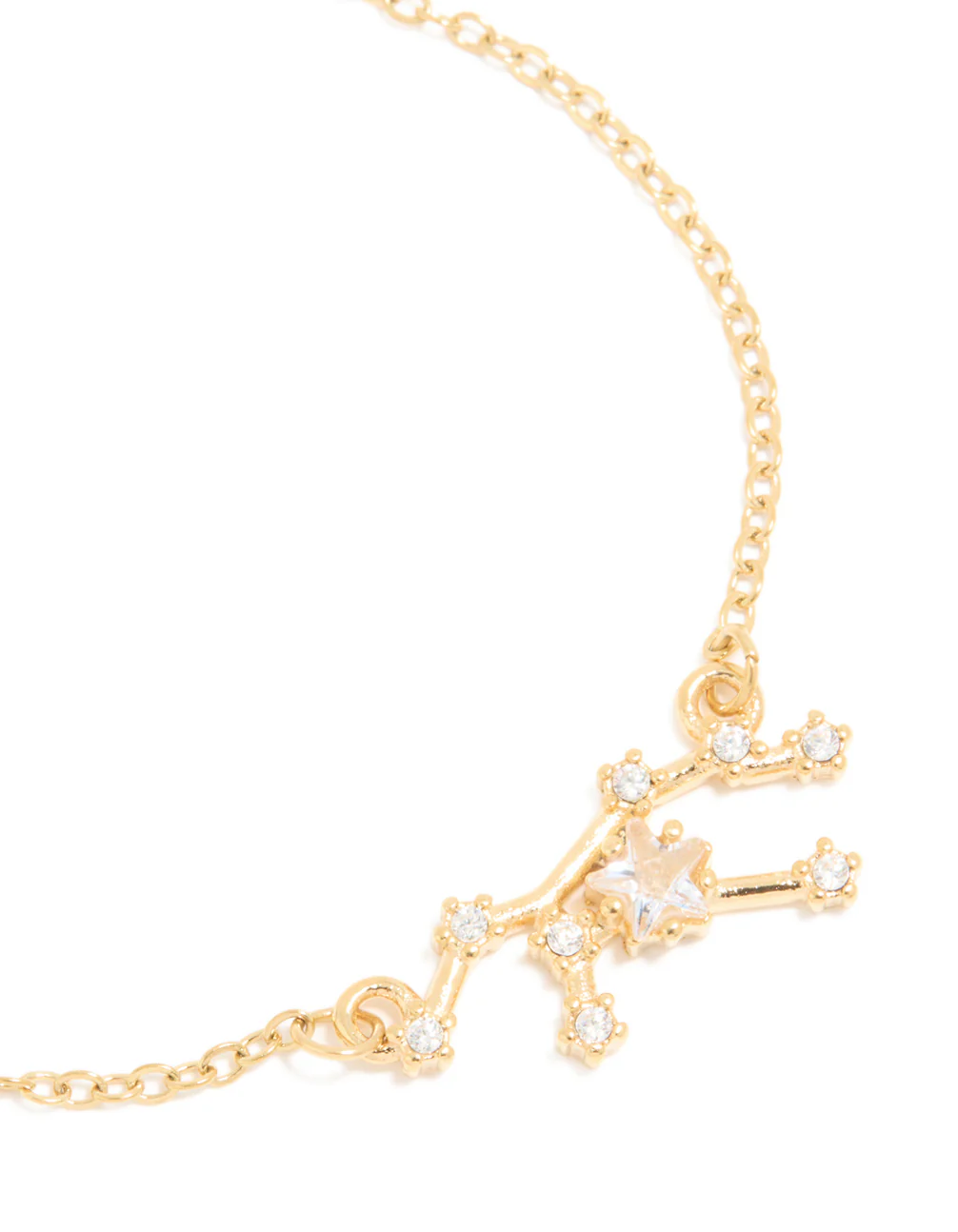Waterproof Gold Plated Stainless Steel Cubic Zirconia Virgo Zodiac Sign Bracelet - Image 4
