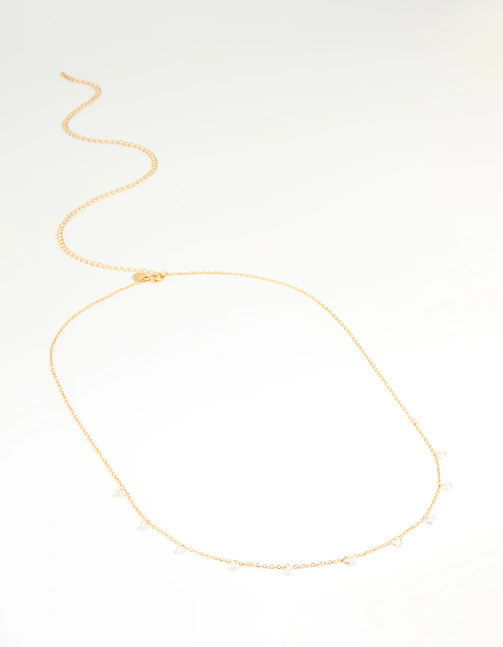 Waterproof Gold Plated Stainless Steel Cubic Zirconia Waist Chain - Image 2