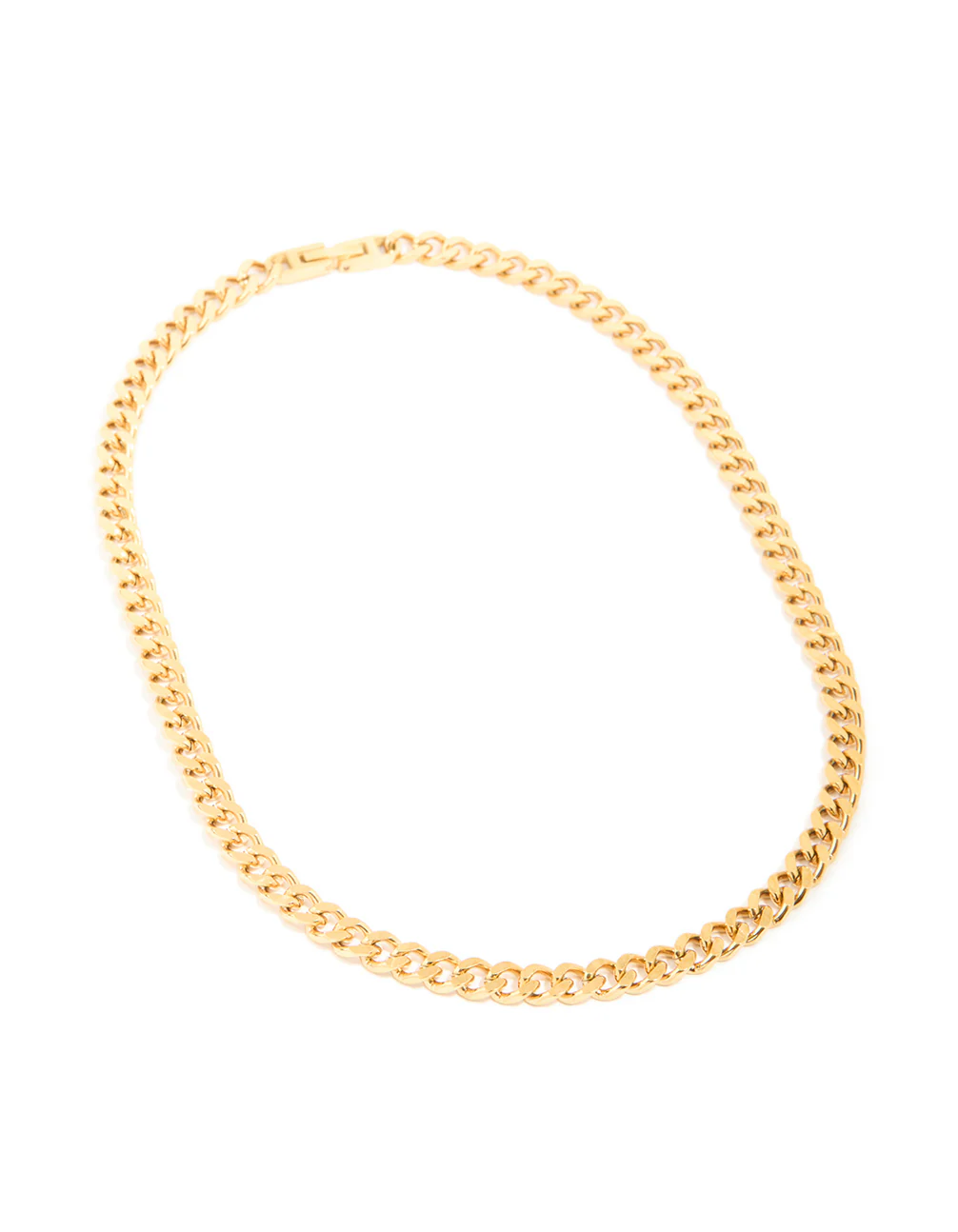 Waterproof Gold Plated Stainless Steel Curb Chain Necklace - Image 4