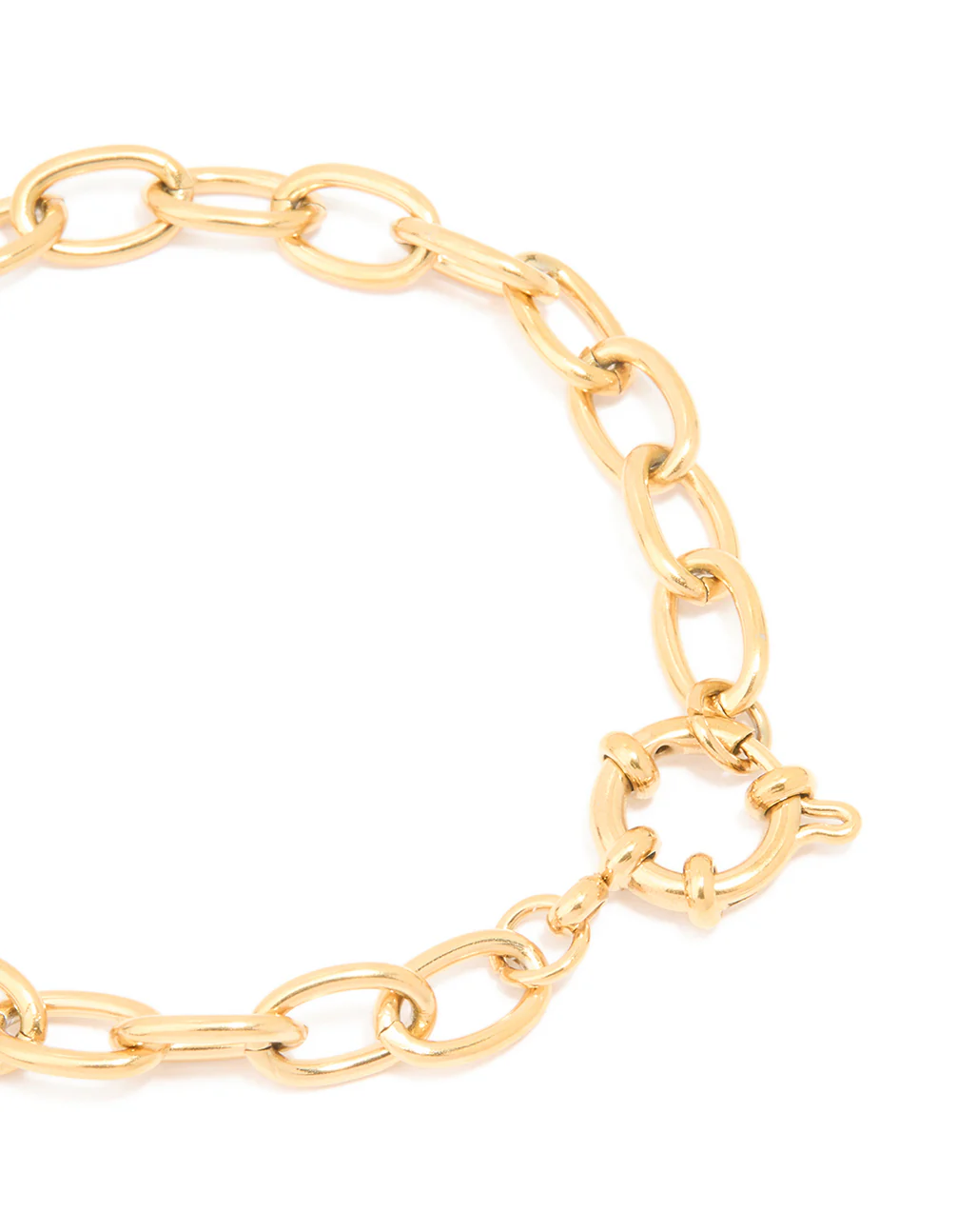 Waterproof Gold Plated Stainless Steel Dainty Clasp Chain Bracelet - Image 4