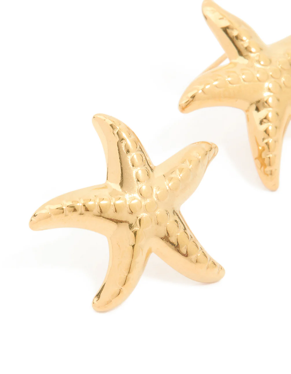Waterproof Gold Plated Stainless Steel Dancing Starfish Stud Earrings - Image 4