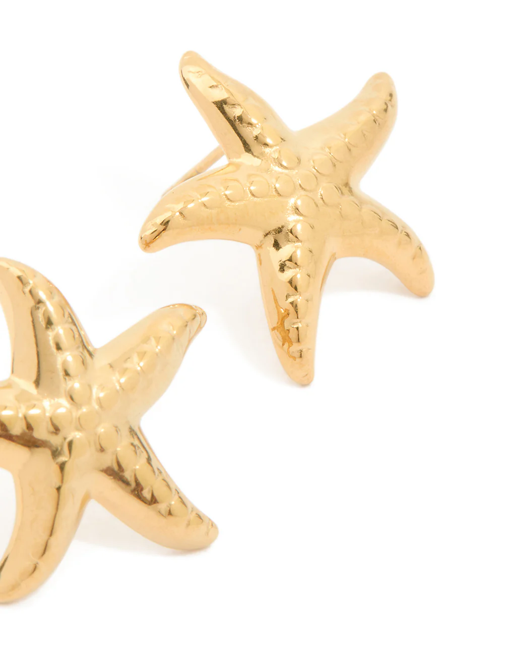 Waterproof Gold Plated Stainless Steel Dancing Starfish Stud Earrings - Image 5