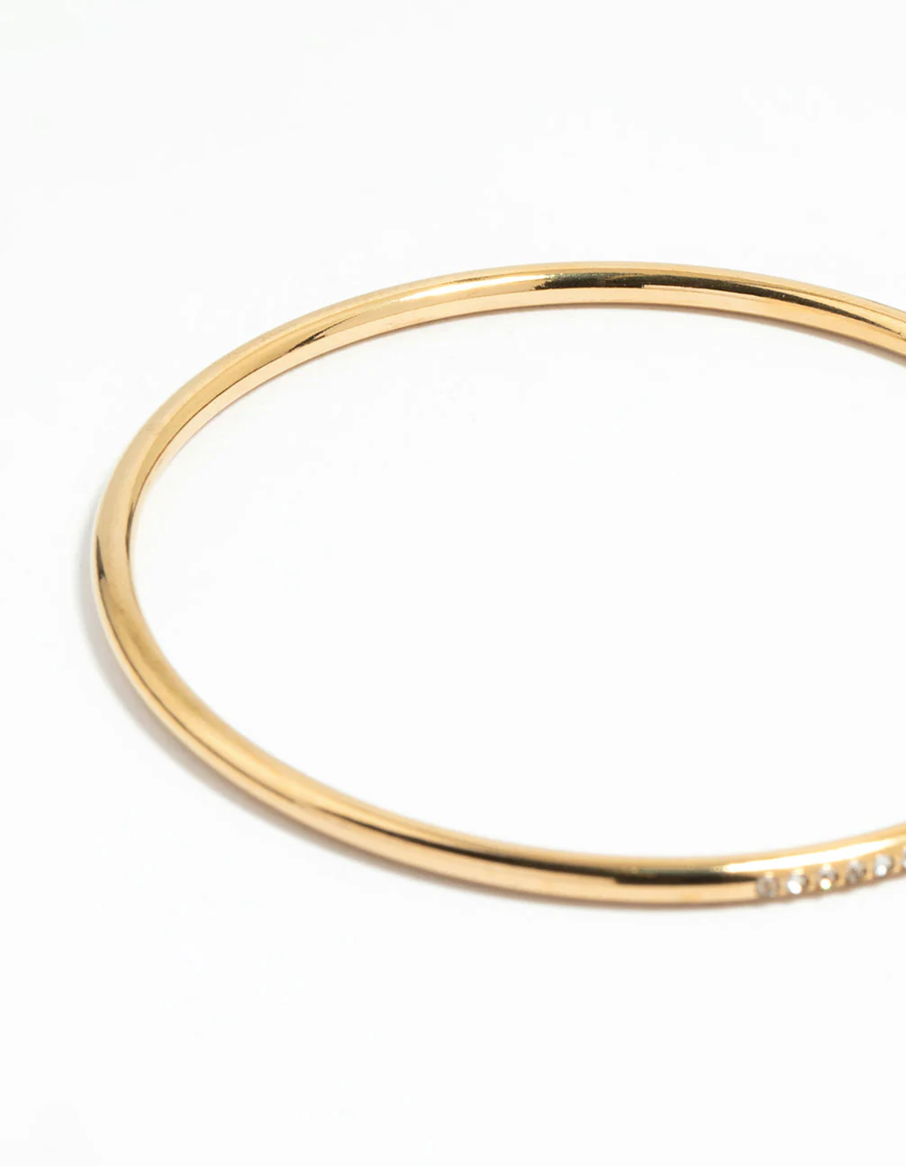 Waterproof Gold Plated Stainless Steel Diamante Bangle - Image 3