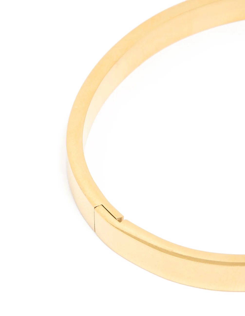 Waterproof Gold Plated Stainless Steel Diamante Hinged Bangle - Image 5