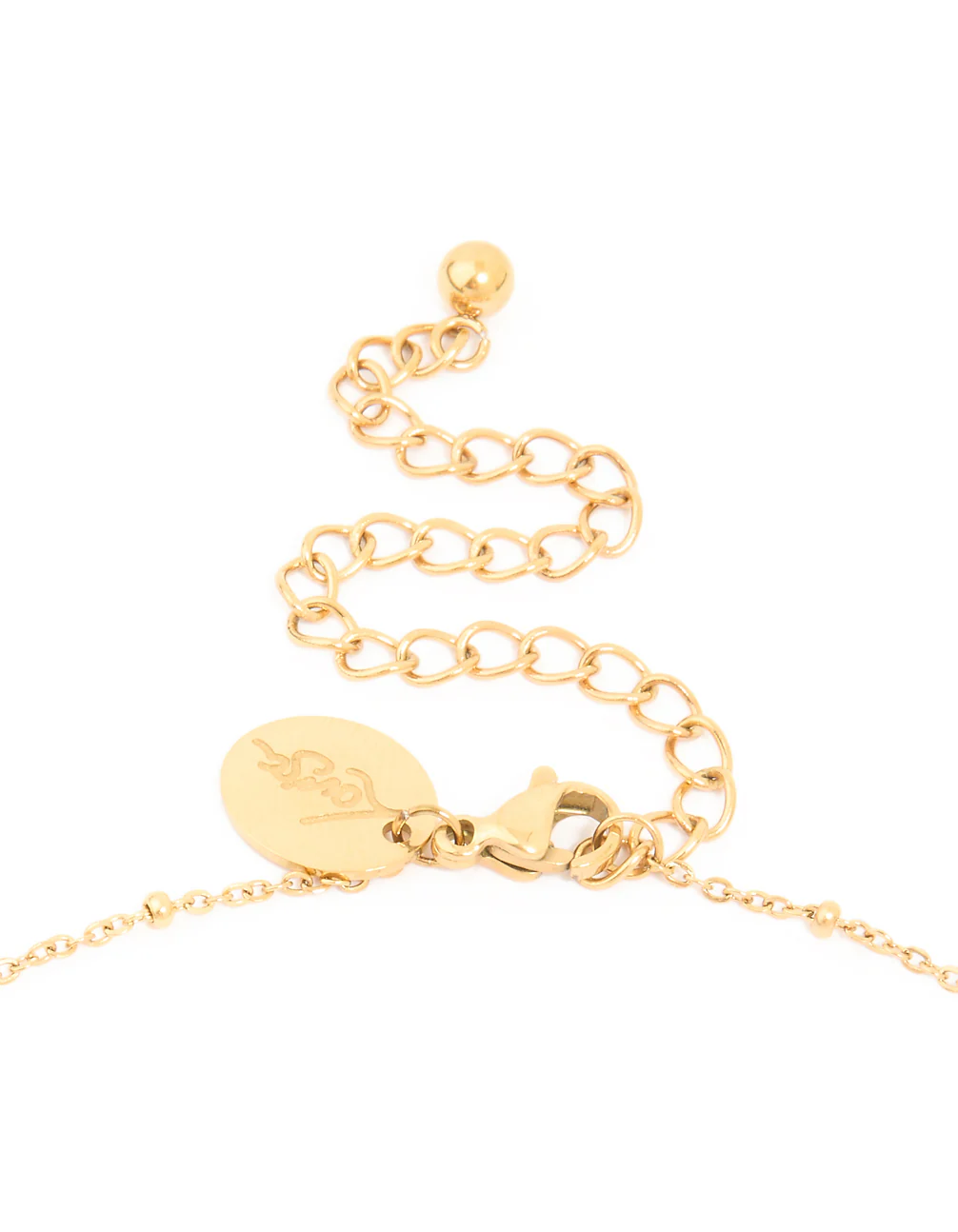 Waterproof Gold Plated Stainless Steel Diamante Mary Pendant Necklace - Image 5